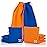 Play Platoon Professional Cornhole Bags - Set of 8 Regulation All Weather Two Sided Bean Bags for Pro Corn Hole Game - 4 Orange & 4 Royal Blue