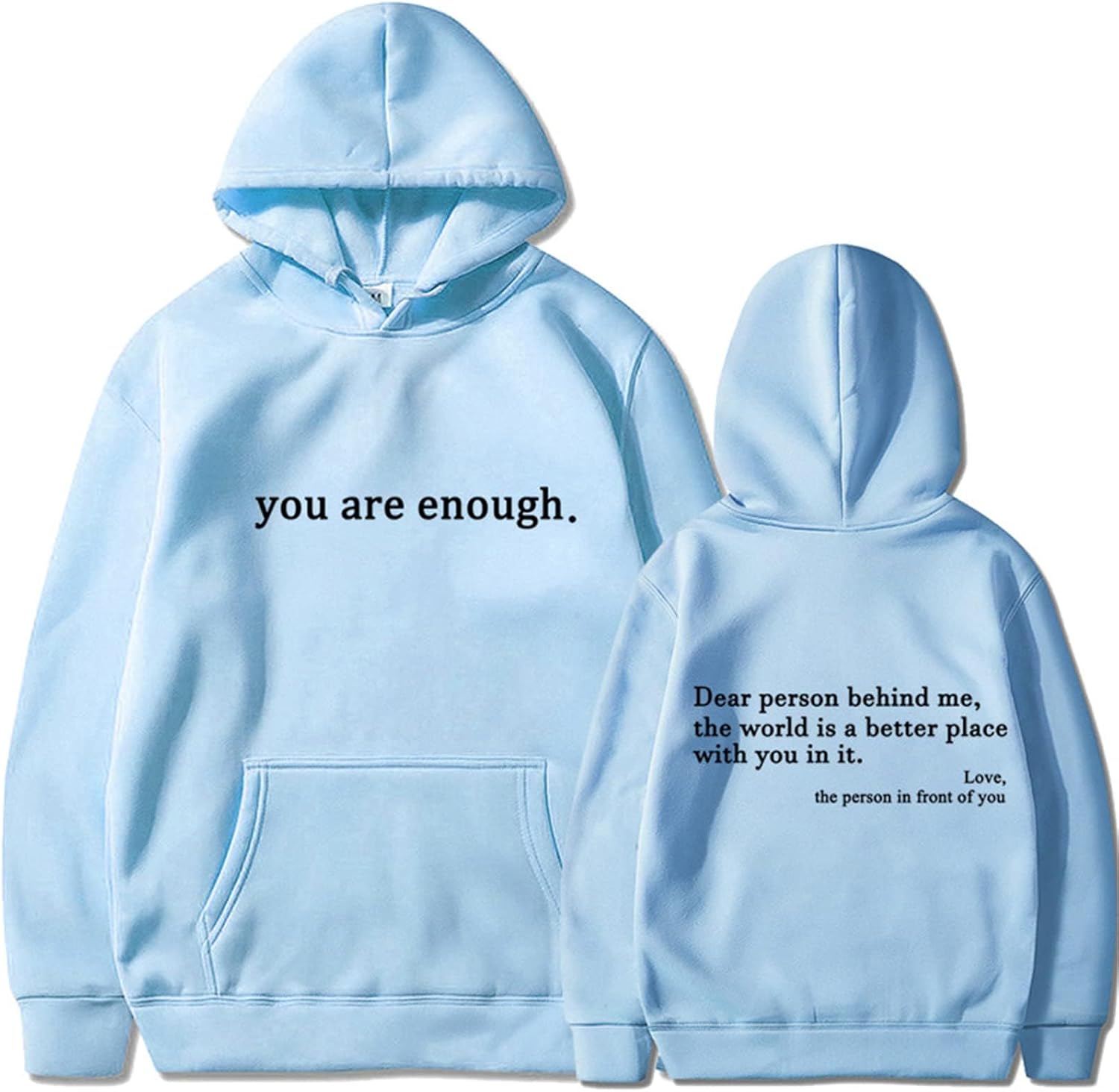 thumbnail: Dear Person Behind Me Hoodie - You Are Enough Sweatshirt Met Capuchon