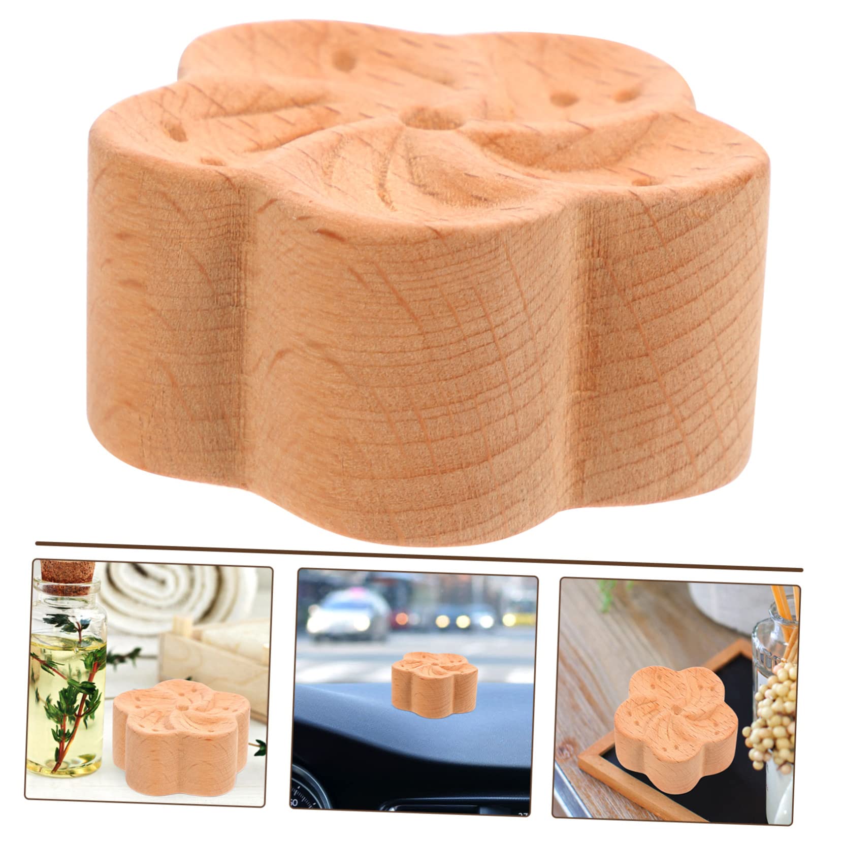 ULTECHNOVO Diffusore Di Fragranze Per Auto Compatto in Legno 4 Pezzi