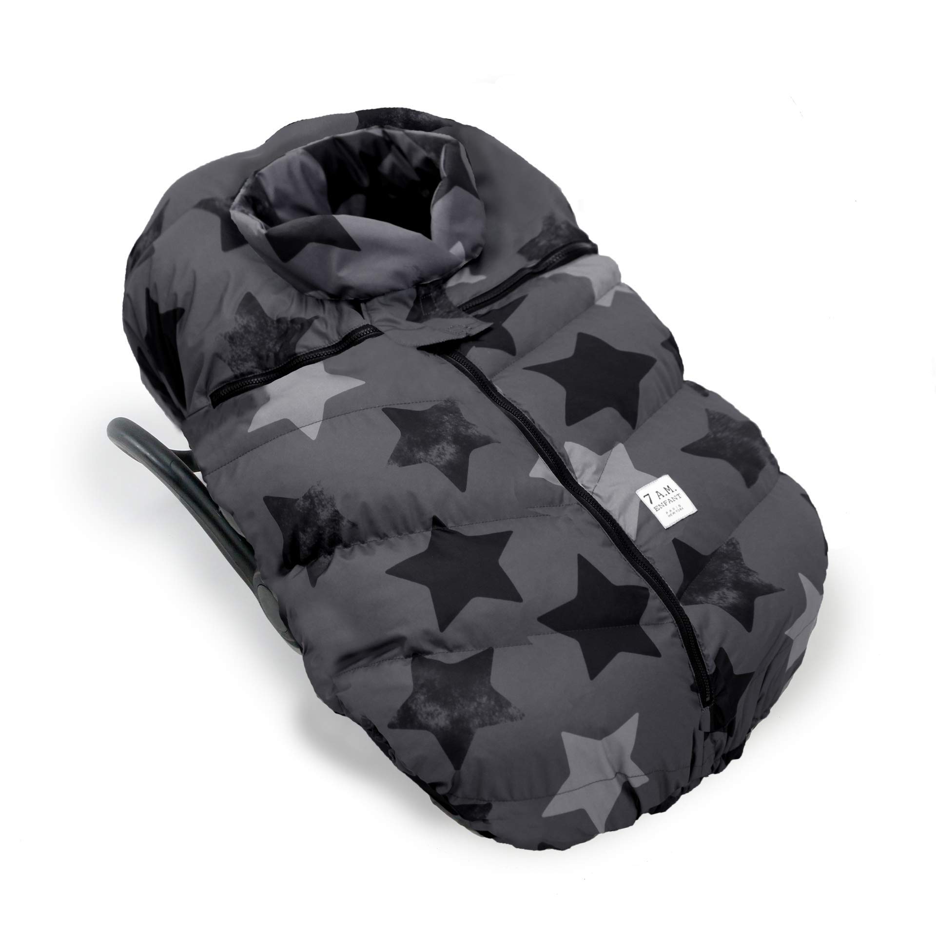 7 A.M. 7AM Enfant Car Seat Covers - Cocoon Baby Cover for Boys & Girls, Rain & Snow Repellent, Breathable Windproof, Center Zipper, Universal Fit for Infant Car Seat (0-12M)