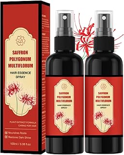 Saffron Hair Blackening Spray, Saffron Essence Spray, 𝐒affron Herbal Essence 𝐒𝐩ray, 𝐒affron Hair Growth 𝐒𝐩𝐫𝐚𝐲, Prevent Gray 𝐇air Strengthen 𝐇air Root (2 Pcs)