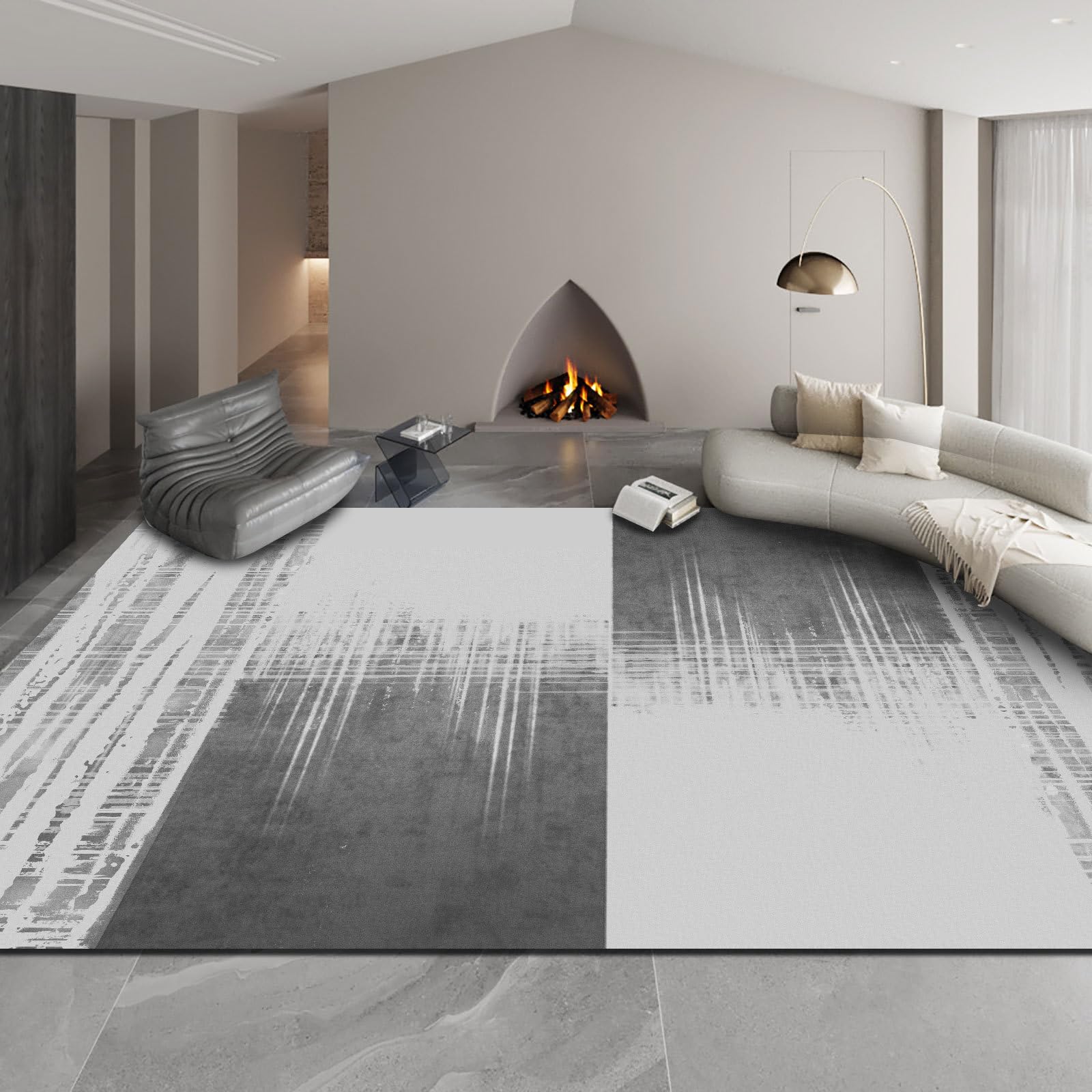Tapis poil ras antidérapant et doux pour salle a manger 160x230 cm