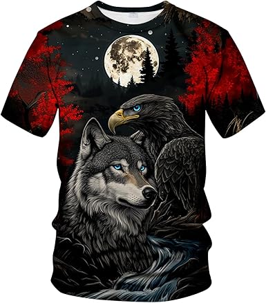 Blissboy Funny Animal Graphic T-Shirt Novelty Short Sleeve Crewneck Shirt