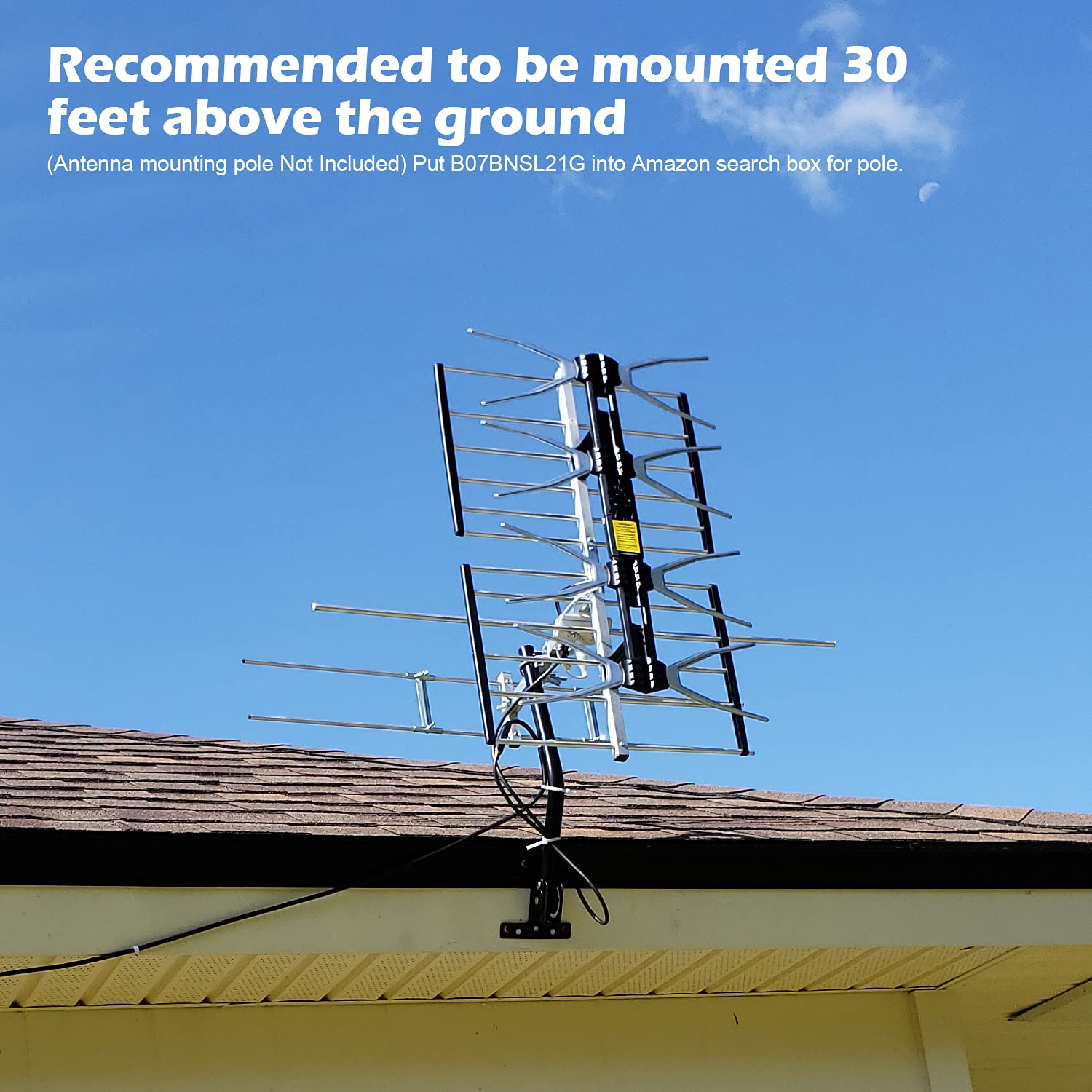 Antena de TV, antena de TV digital para interiores 2020 con amplificador desmontable