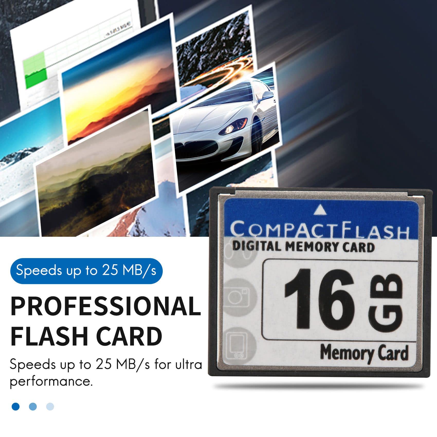 XIAOJUN Professional 16GB Compact Flash Memory Card(White&) — view 3