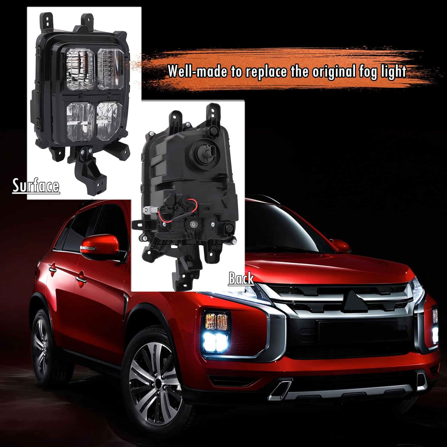 Right Passenger Side Front Bumper Fog Light Lamp Fit for Mitsubishi Outlander Sport 2020 2021 2022 2023 Replace for 8315A084