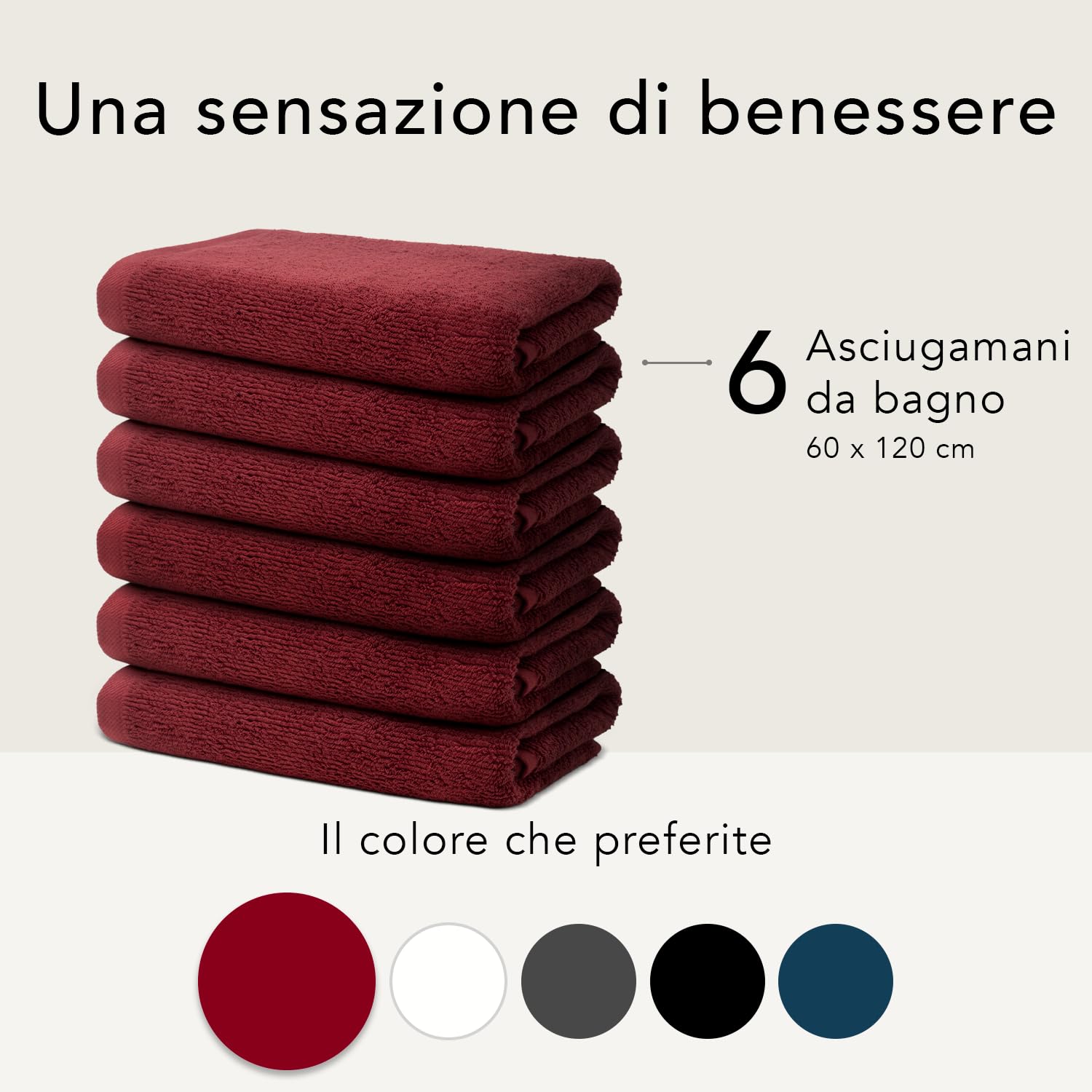 Asciugamani Da Tè Terry Confezione 6 Assorbenti 100% Cotone - Foto 3