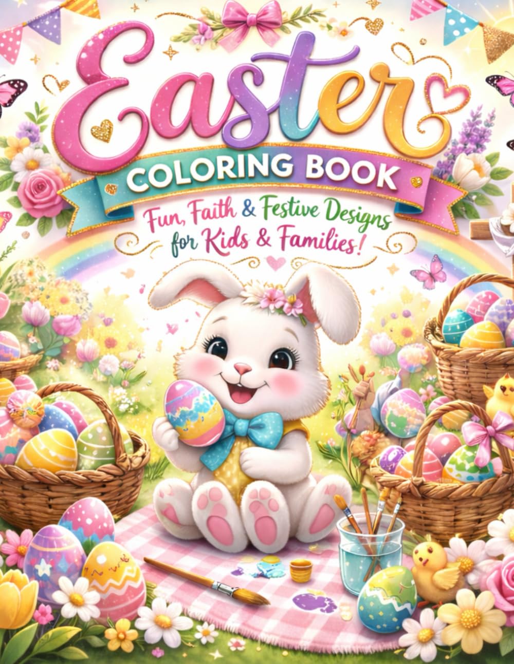 Easter Coloring Book with Festive Activity: Easter Coloring and Festive Activity