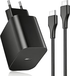 Cargador para Nintendo Switch/NS Switch, 60W Adaptador de Corriente con Cable Switch de 2M/6.6Ft Carga Rápida USB Tipo C para Switch Lite/OLED/Deck Dock/Pro Controller, Laptop & Tablet, Soport Modo TV
