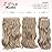 Ash Blonde Hair Extensions - 14 Inch Wavy Synthetic Clip in Hair Extensions For Women And Girls (Color: Ash Blonde Mix Beige Blonde)