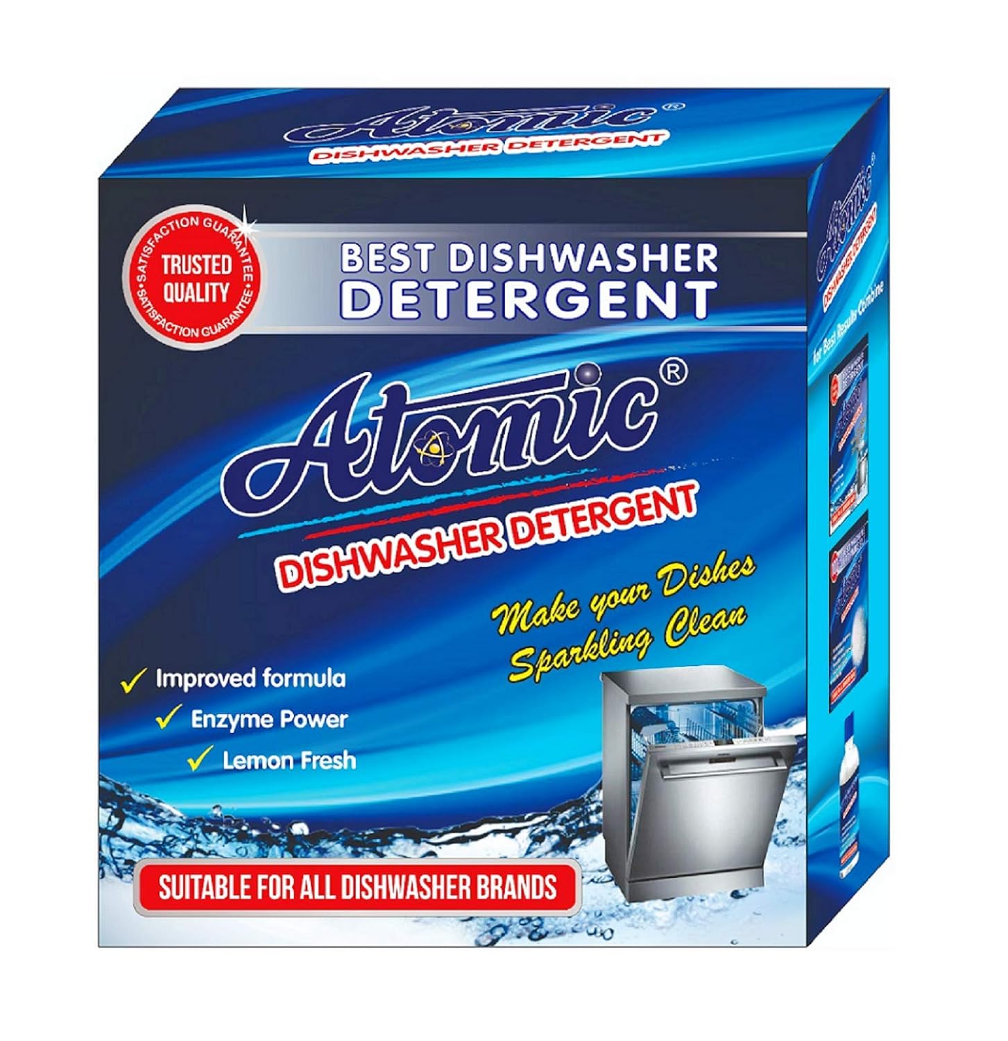 Atomic Dishwasher Detergent Powder FOR BEST CLEANING Give fortune