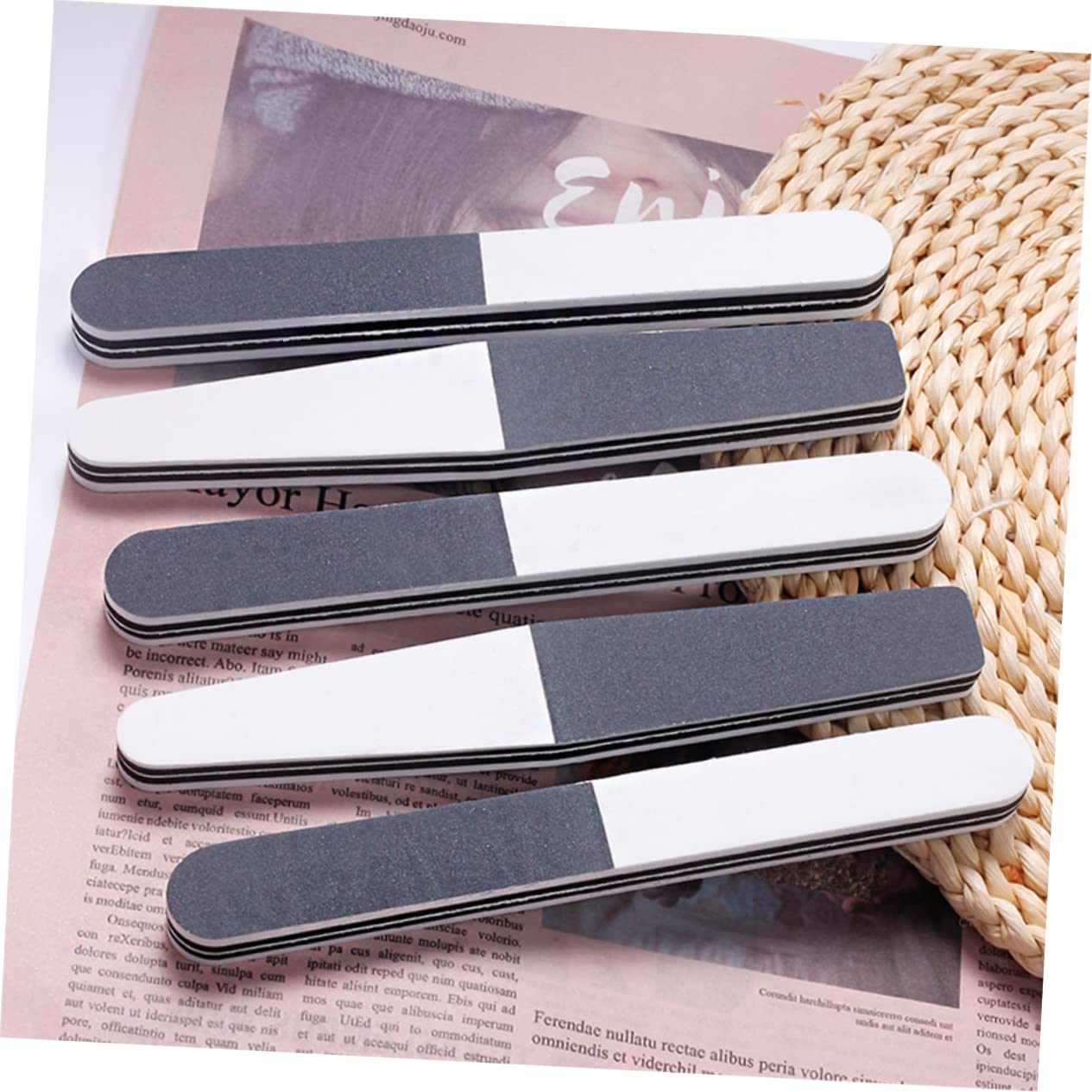 FRCOLOR 60pezzi Filo Per Unghie Spugna e Vetrata Strisce Per Lucidatura e Pedicure Strumenti Professionali Per Manicure e Delle Unghie