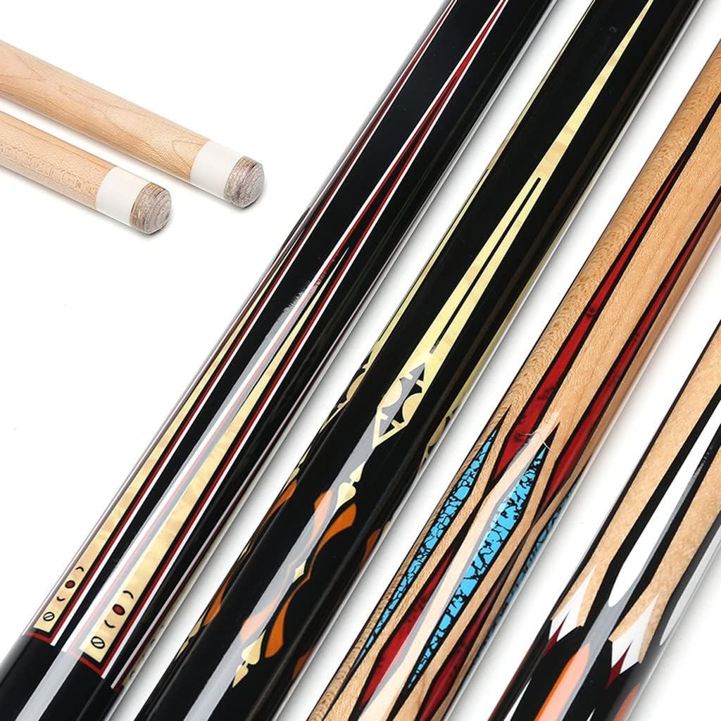 Pool Cue 11.5mm Tip with Protective Cover Tip Maple Silicone Sleeve Pool Cue Kit 3 Pad Cues Pool Cue Tip(C)