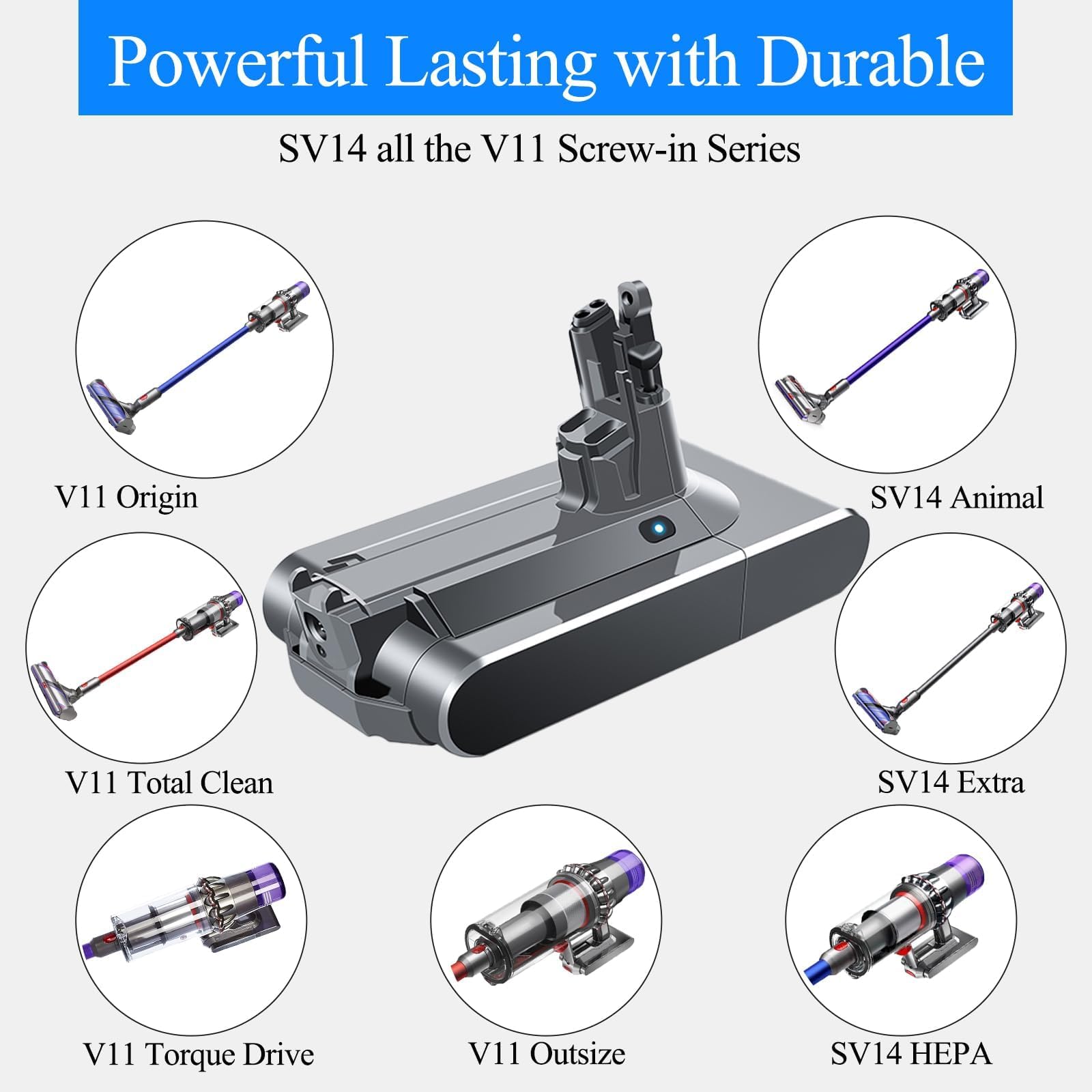 DTK V11 akumulator zastępczy do Dyson SV14 Absolute Complete