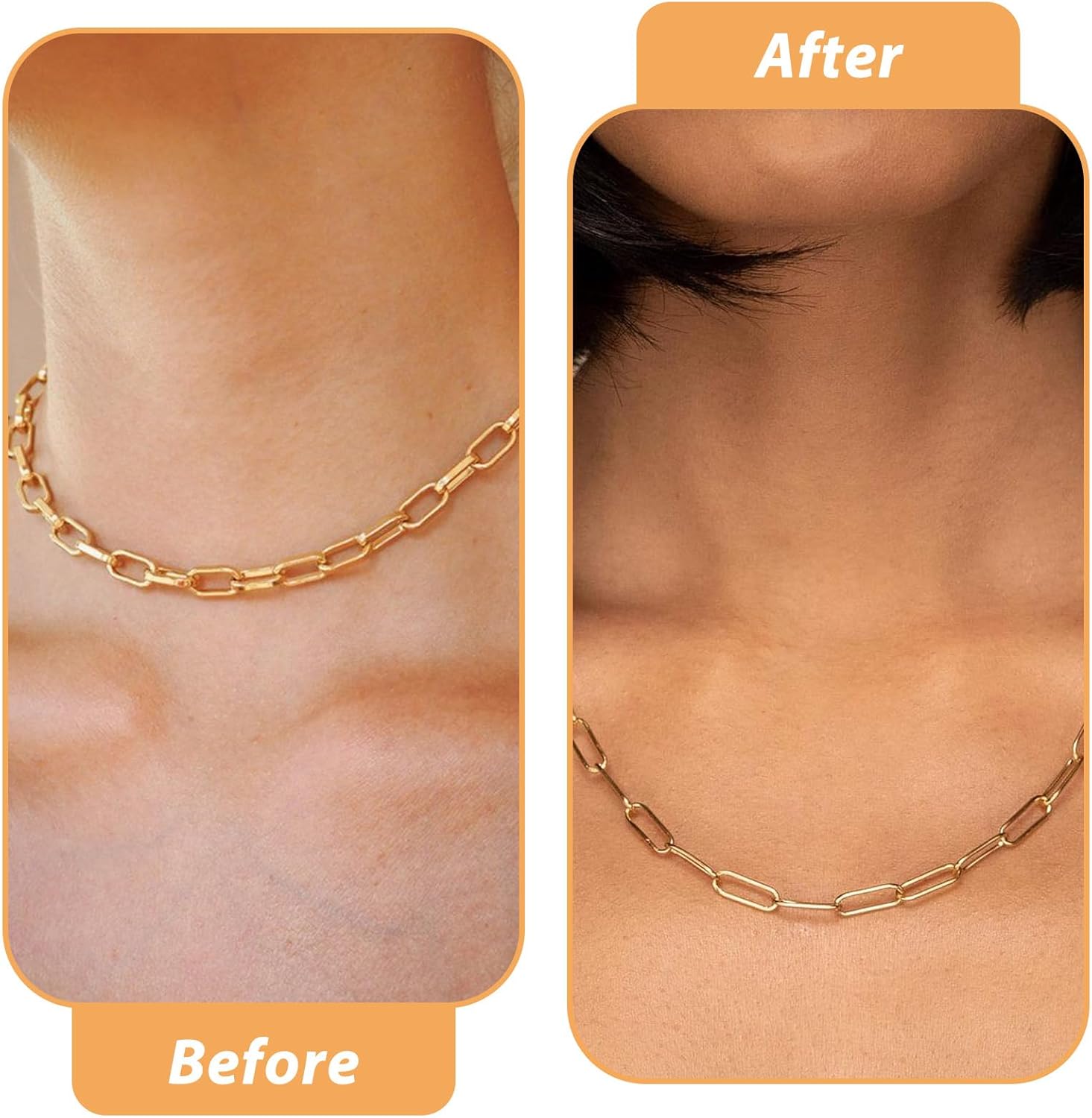 LXUEJIE 9 Pcs Necklace Extender, Rose Gold Necklace Extender, Alloy Necklaces Chain Extenders for Necklaces Bracelet Anklet, Delicate Chain Extenders (Gold/Silver/Rose Gold, 5/10/15cm) - Image 5