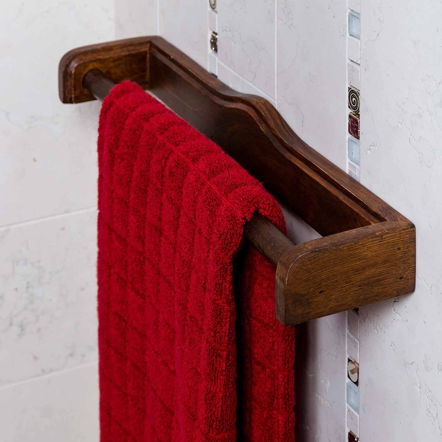 METAFORM Barra toallero de 40 cm de Madera Mod. Mathilde