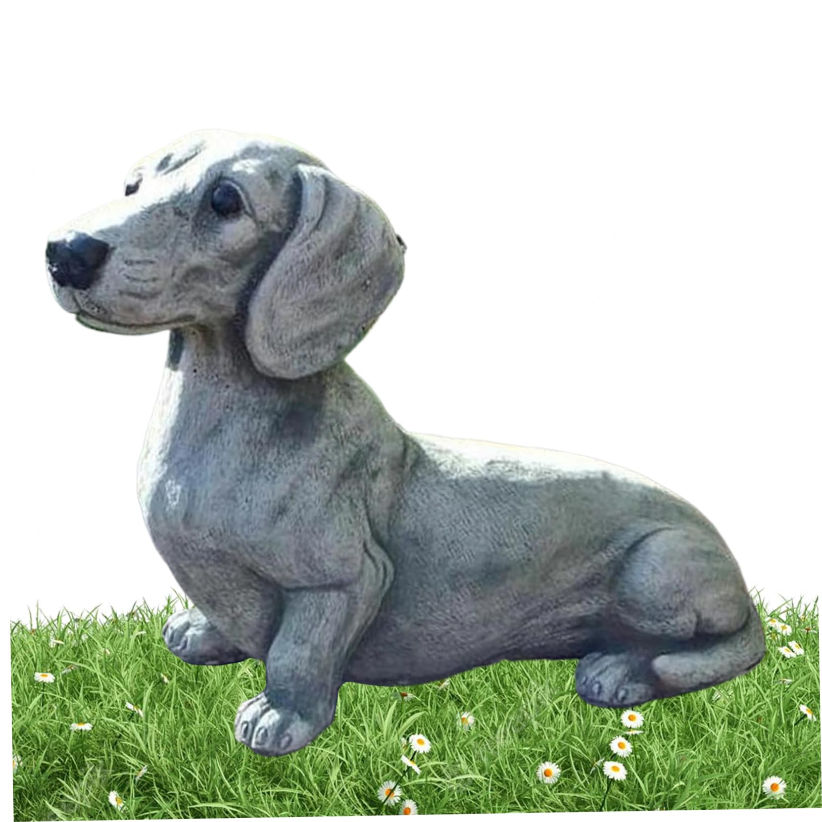 Ginwrek Dachshund Garden Statue Dachshund Statue 6.7x5x2.8 Realistic Cute Figurine Resin Decor Memorial Dog Figurines Dog Suitable for Garden