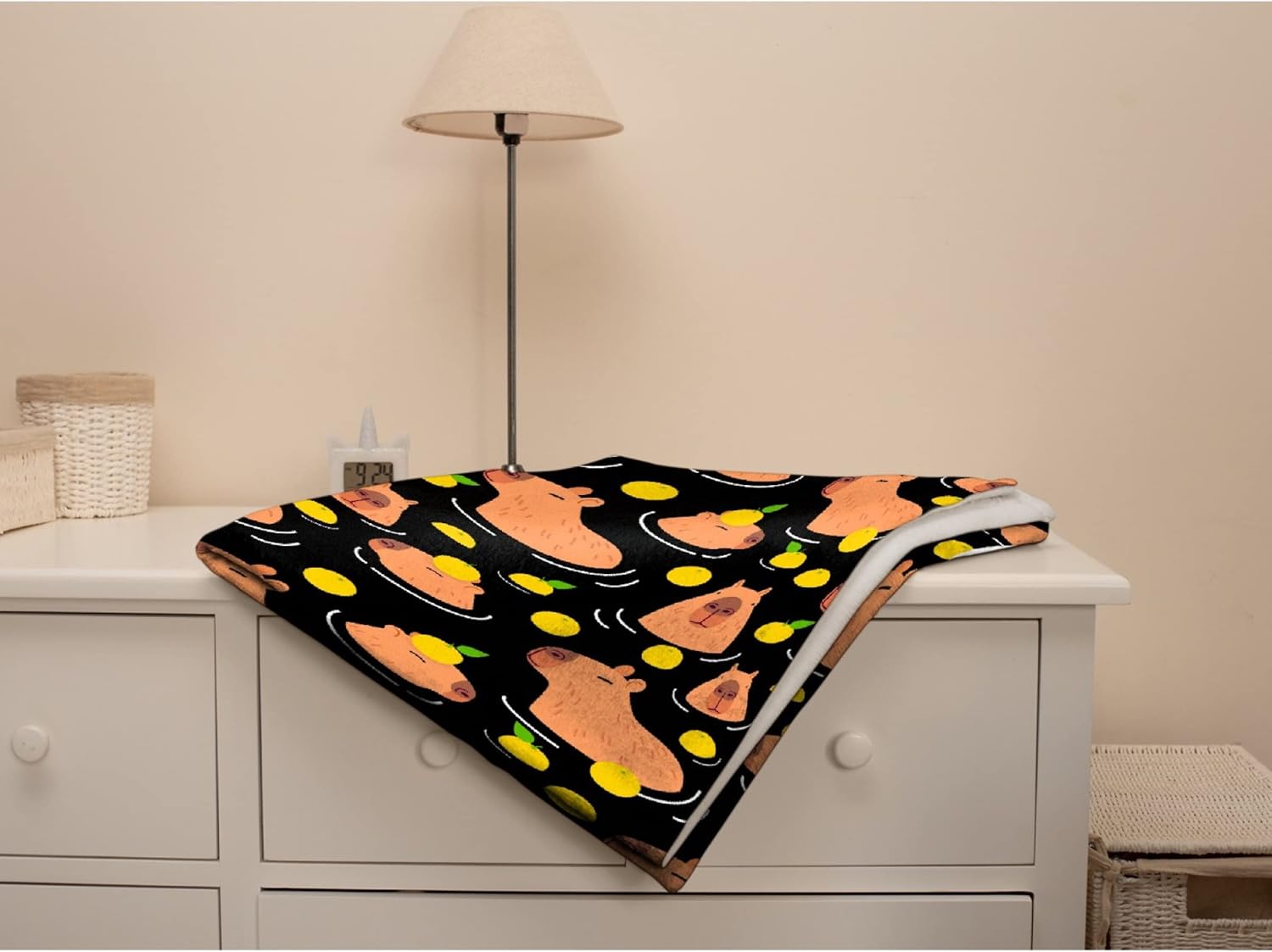 Capybara Throw Blanket Fannel Fleece Super Soft Funny Blanket Travel Throw Blanket for Bed Couch Sofa 40 x 50 Inch for Kid