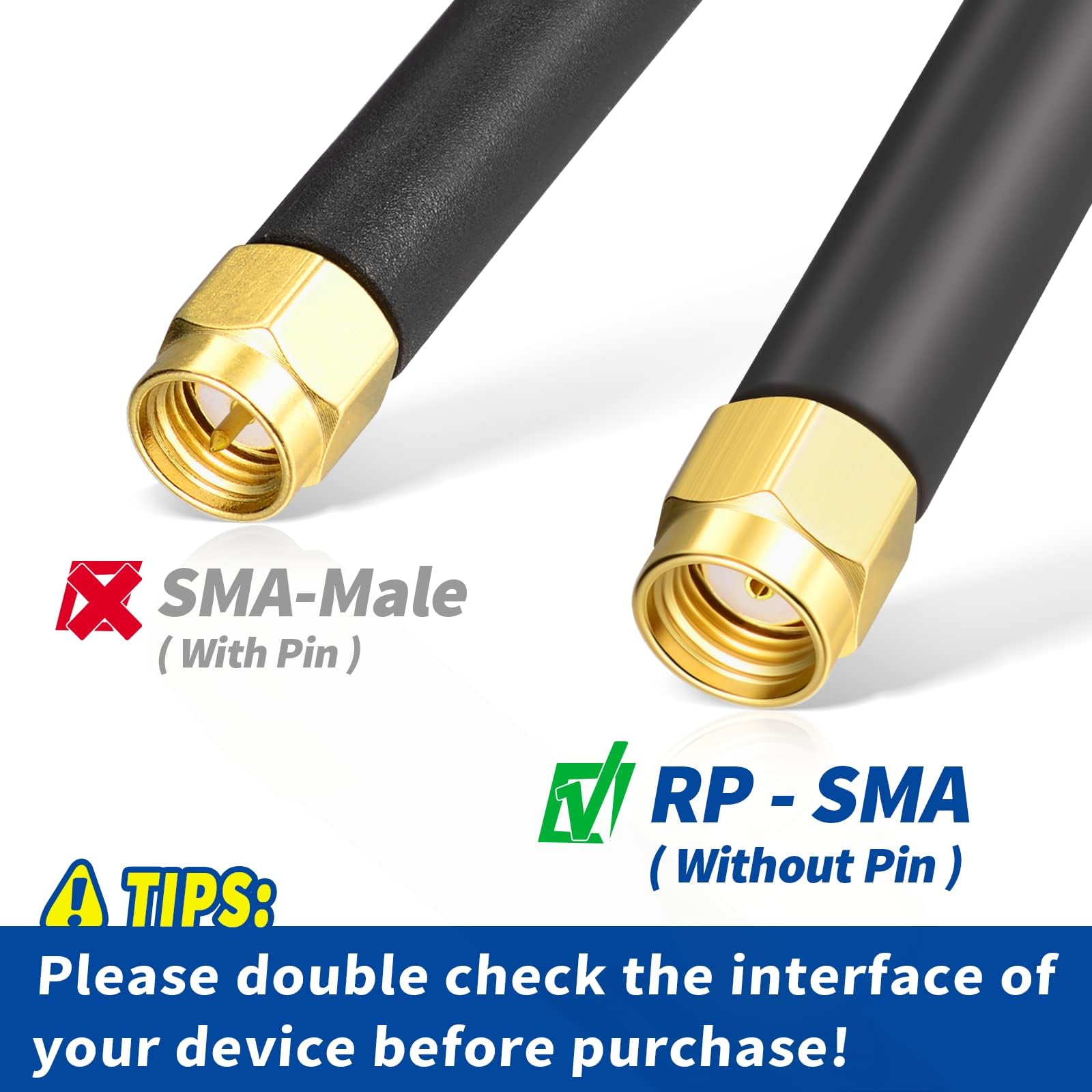 Bingfu Antenna WiFi 2,4GHz 5GHz Bibanda 2dBi MIMO Maschio RP-SMA Omnidirezionale per Scheda Rete Wireless Router WiFi Adattatore USB Telecamera IP Sicurezza Monitor Videosorveglianza, 2 Pacchi