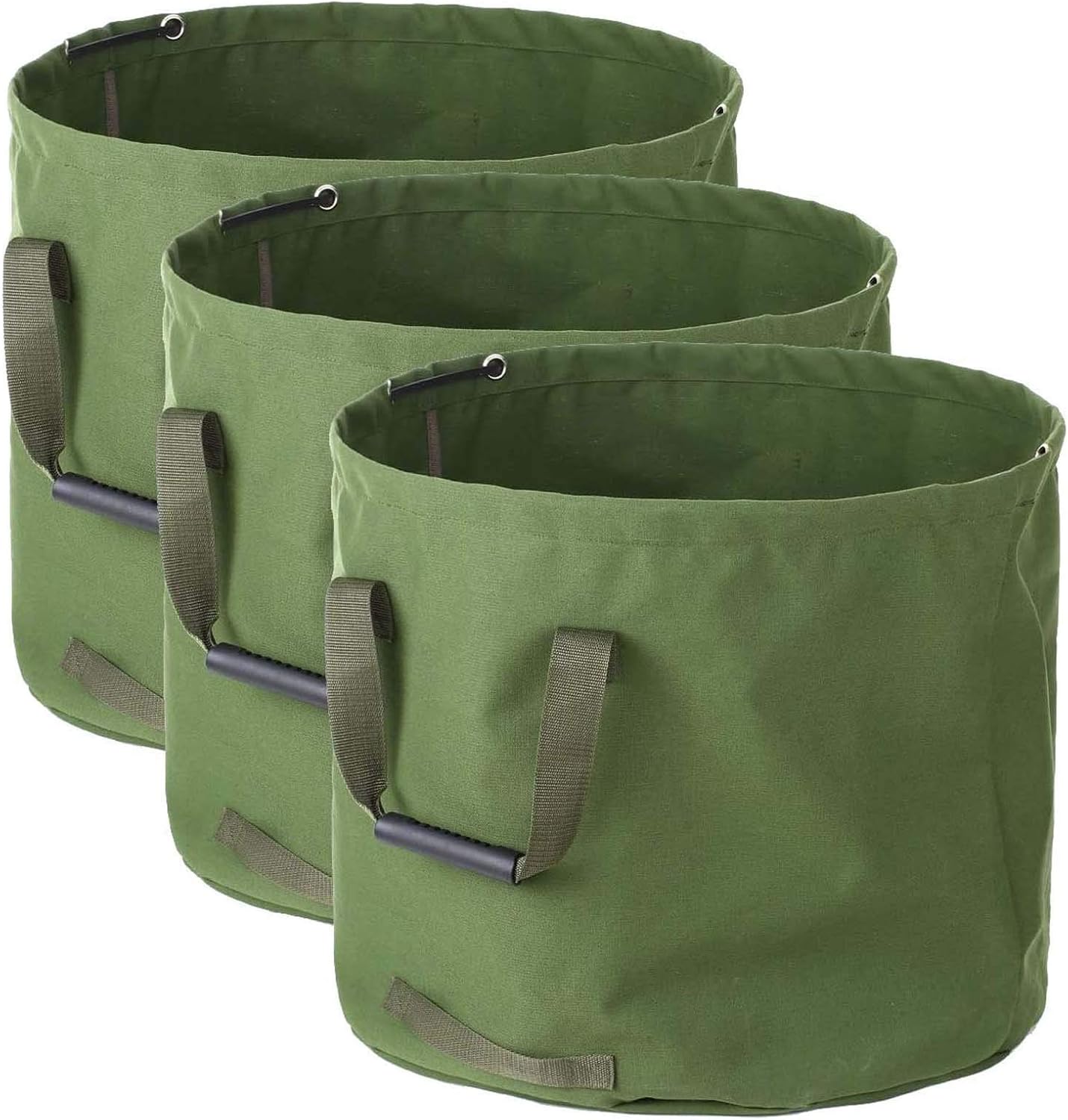 Garden Bag Reusable 1x33Gallons, Gardening Bags for Lawn Yard, Lawn and Leaf Bags Heavy Duty, Garden Waste Bags, Bulk Bags Canvas Container, Green