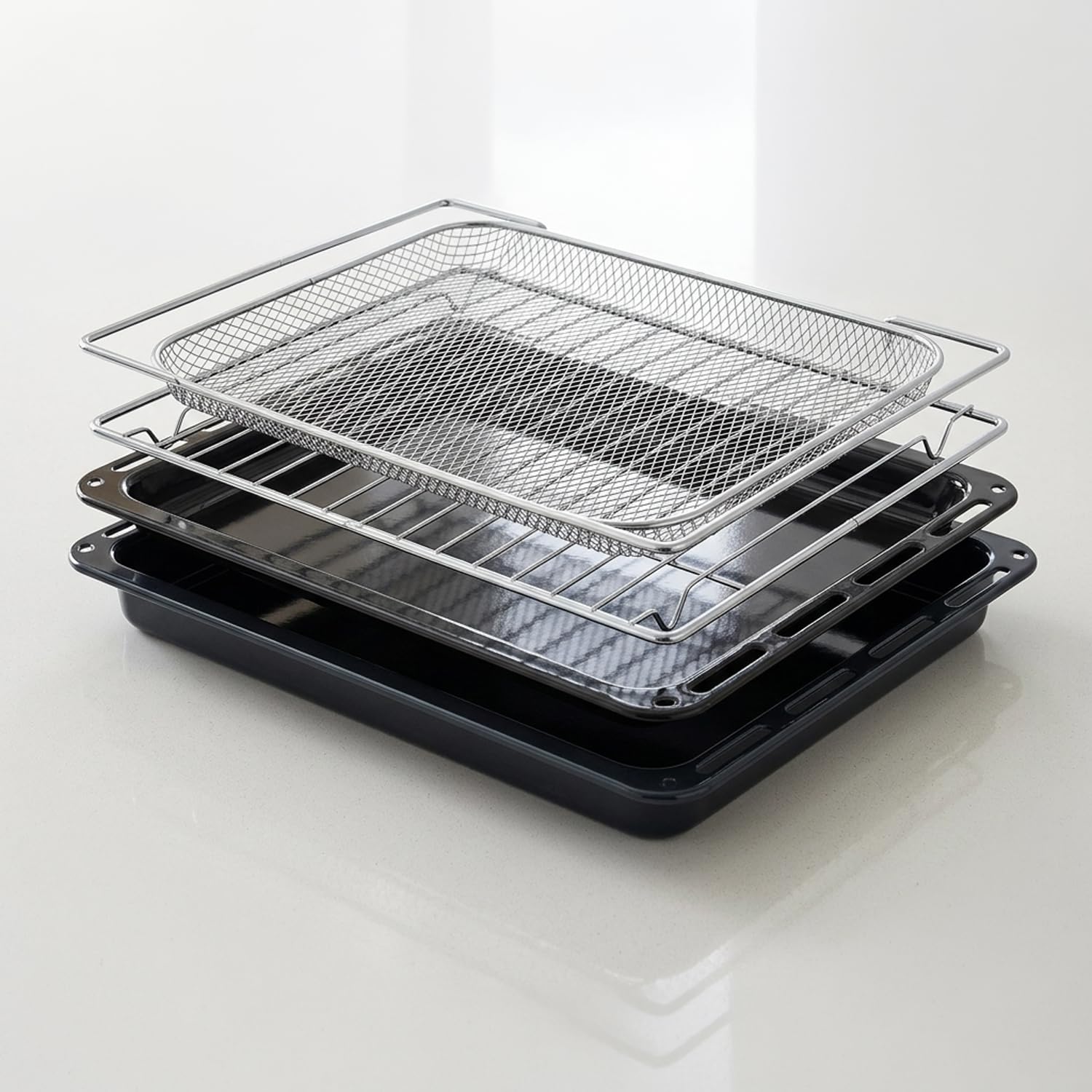Herdset 60cm Einbaubackofen BO8810SS + 60cm Induktionskochfeld IH85901FZ Heißluft Teleskopauszüge Automatik-Timer Kindersicherung