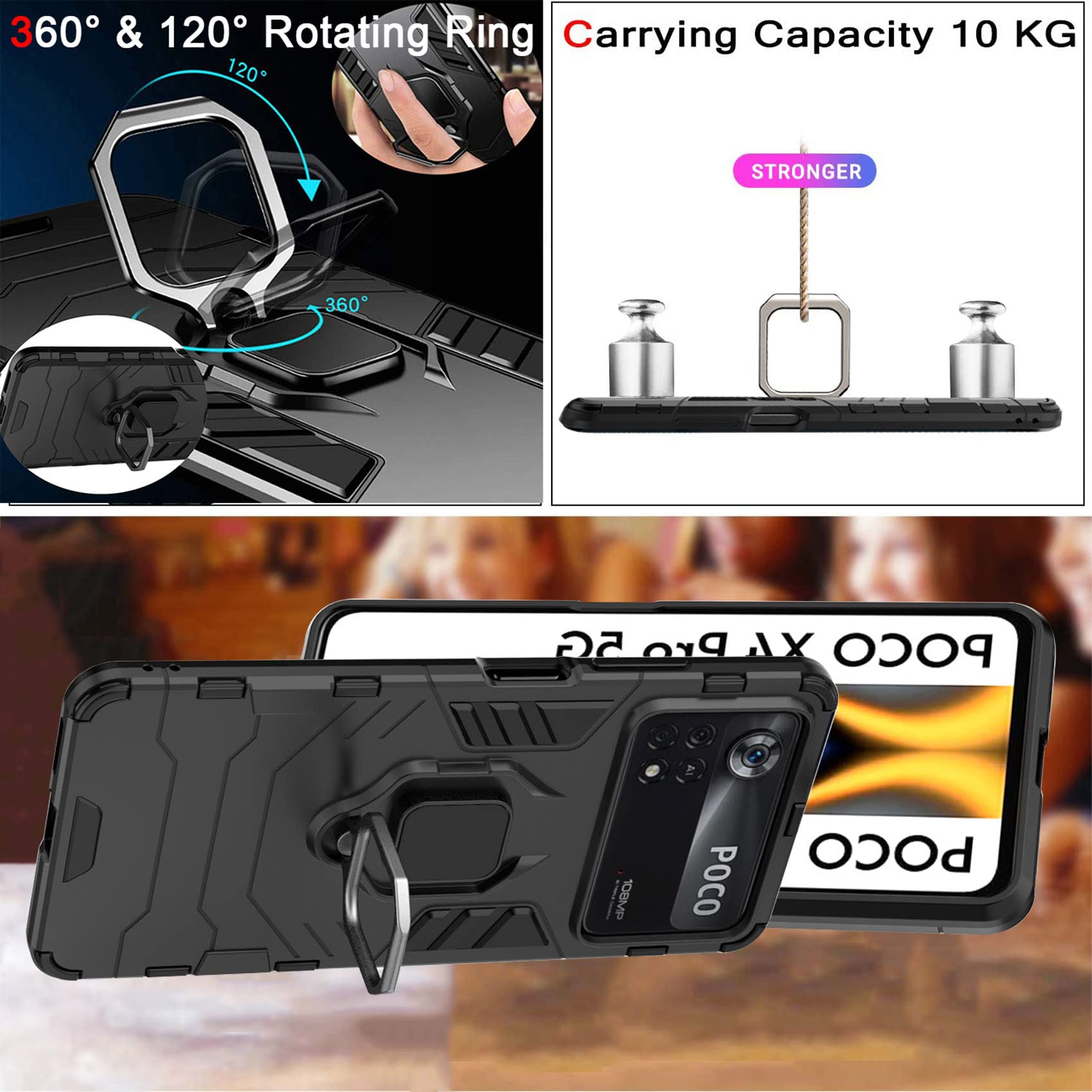 Per Xiaomi Redmi Nota 13 Pro 4G Custodia per auto Supporto magnetico Cover posteriore in pelle per Redmi Note13 Pro 13Pro 4G Paraurti in silicone Fundas  202192403