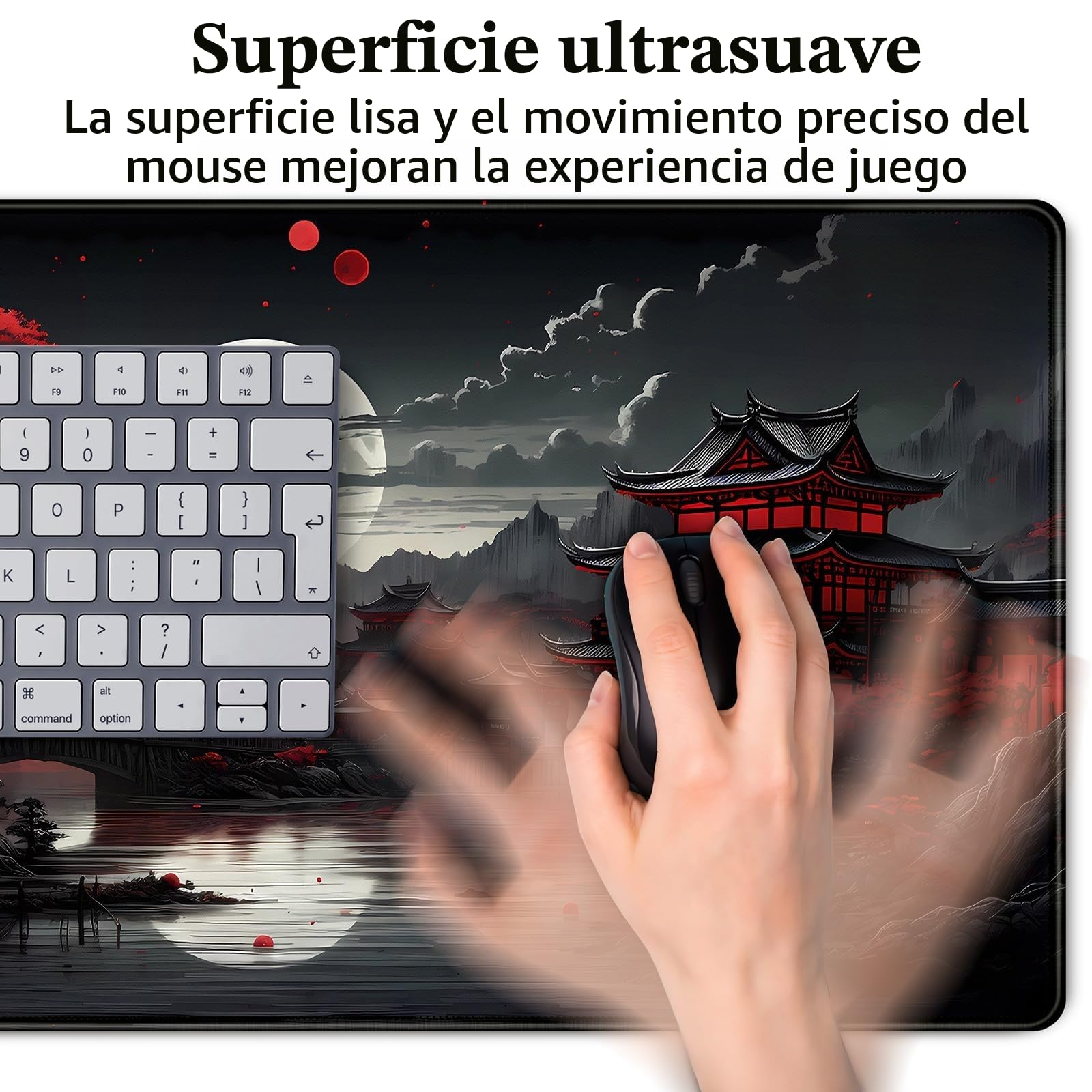 Alfombrilla De Ratón XXL Speed Gaming 900 X 400 mm - Alfombrilla Para Ratón, Alfombrilla Escritorio Grande, Mouse Pad Mejora La Precisión Y La Velocidad (Full Moon)