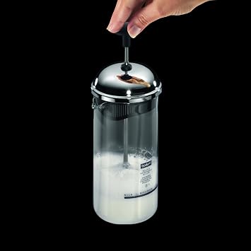 BODUM 1963-01 CHAMBORD Milk Frother, Milk Frother, 2.7 fl oz 80 ml, Silver, Coffee, Cappuccino Cafe Latte