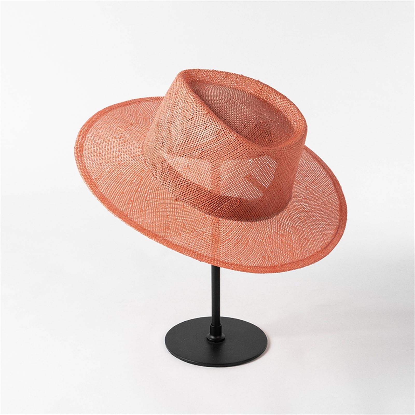 Sombrero de paja natural transpirable para primavera y verano, sombreros de playa, sombreros de sol de moda, simple, liso, teñido, fedoras de jazz