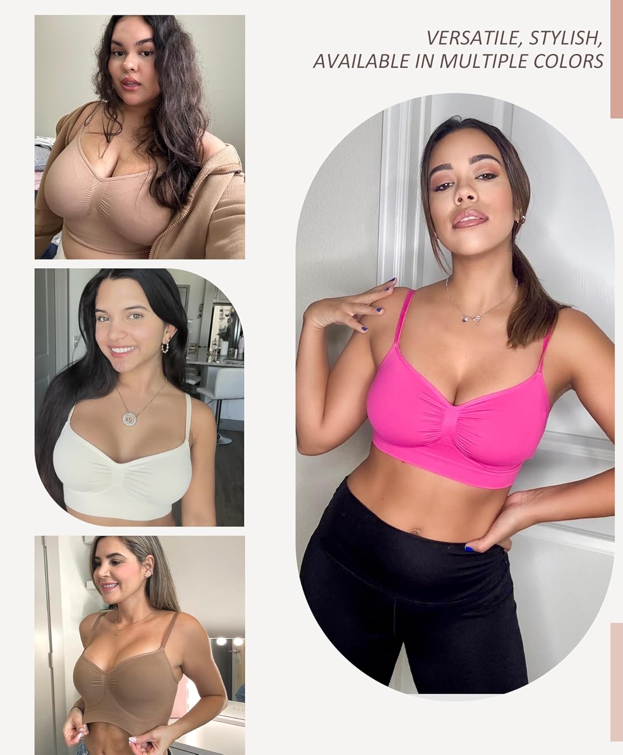 FeelinGirl Bralettes for Women with Support Comfortable Bras No Underwire Seamless Everyday Bras - Image 5