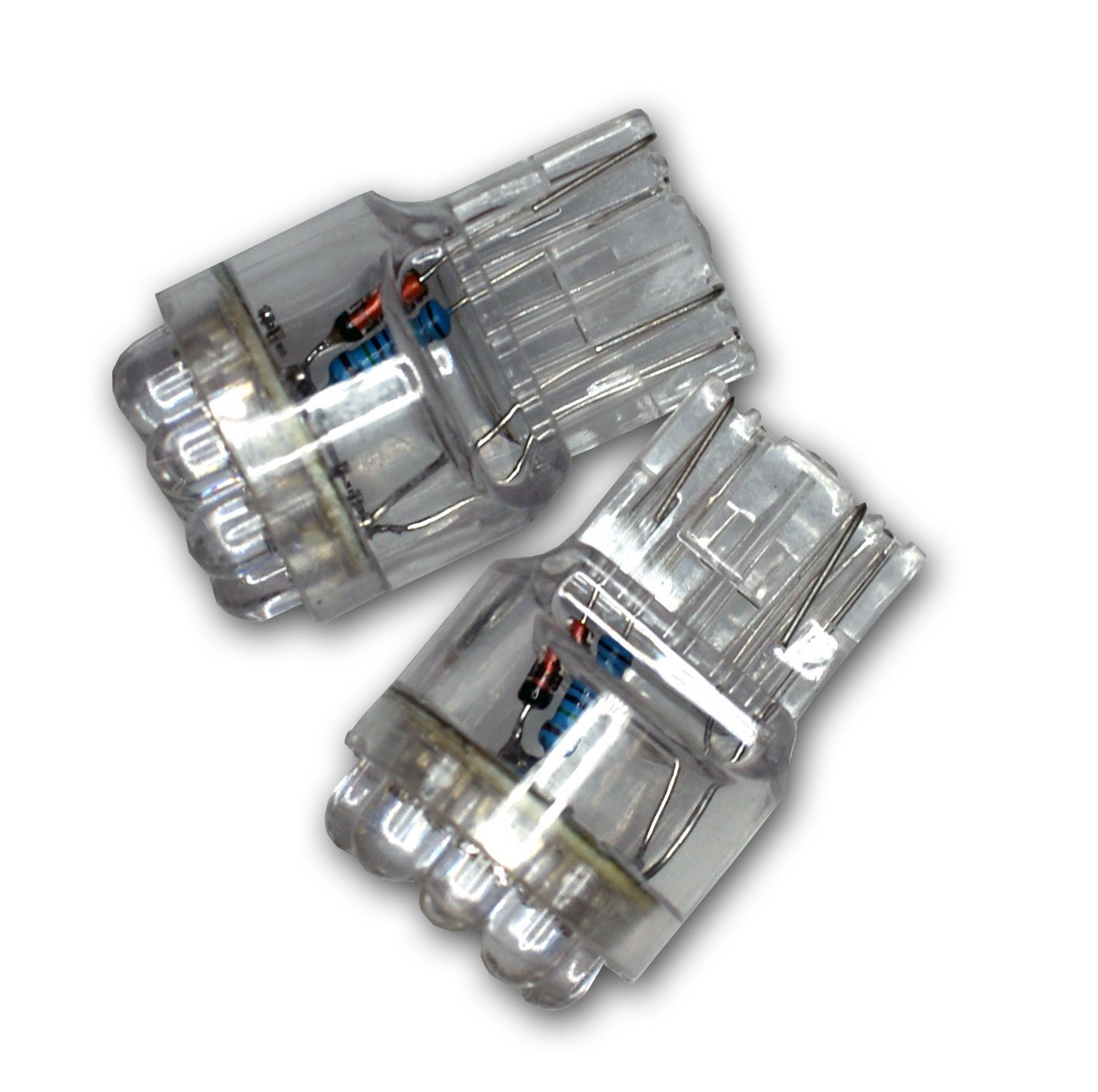 Tuningpros LEDRS-T20-R9 Rear Signal LED Light Bulbs T20 Wedge, 9 LED Red 2-pc Set