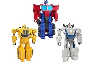 Transformers Toys 1-Step Flip Heroes 3-Pack Holiday Gift for Kids