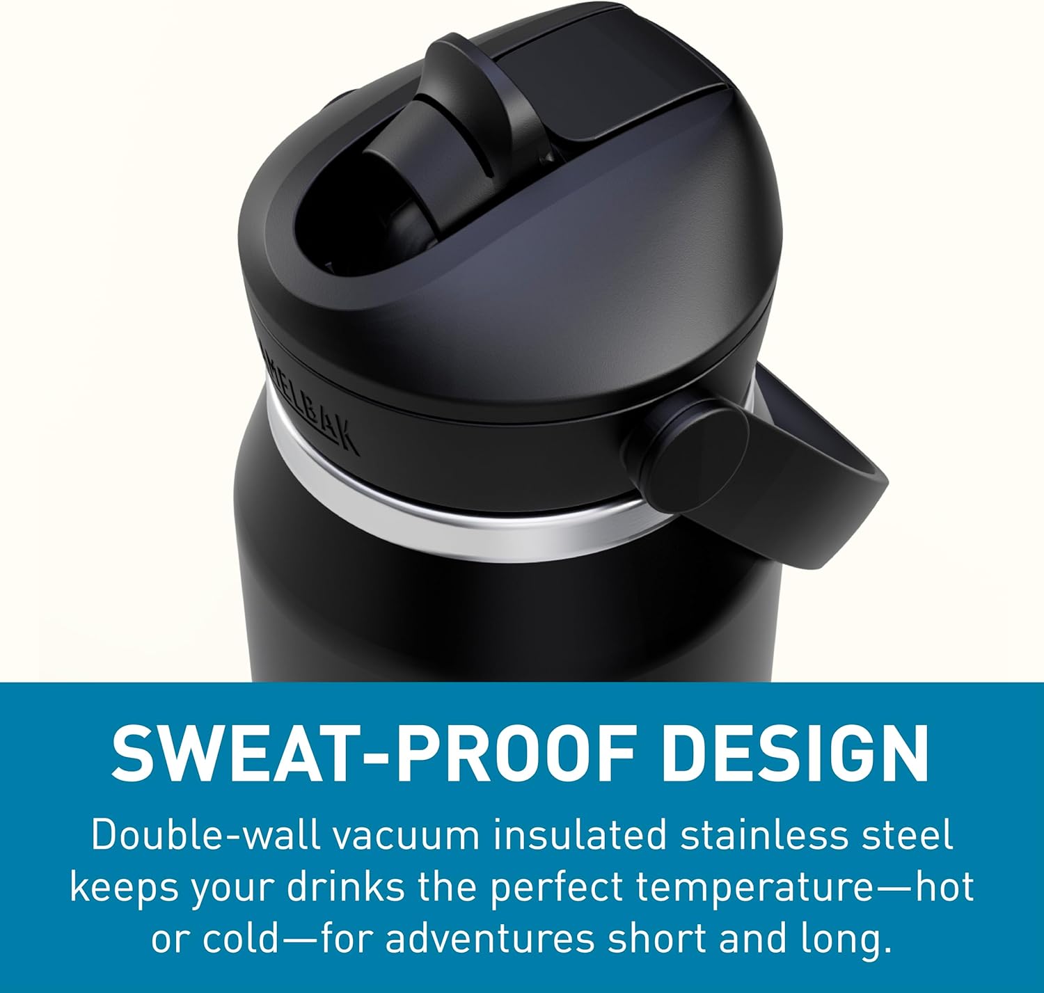 CamelBak Thrive Flip Straw Insulated Stainless Steel Water Bottle Black, 32oz - Image 6