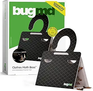 Clothes & Pantry Moth Traps (6 Count) – Sticky Glue Pheromone-Based Repellent for Closets, Cabinets & Wardrobes – Non-Toxic