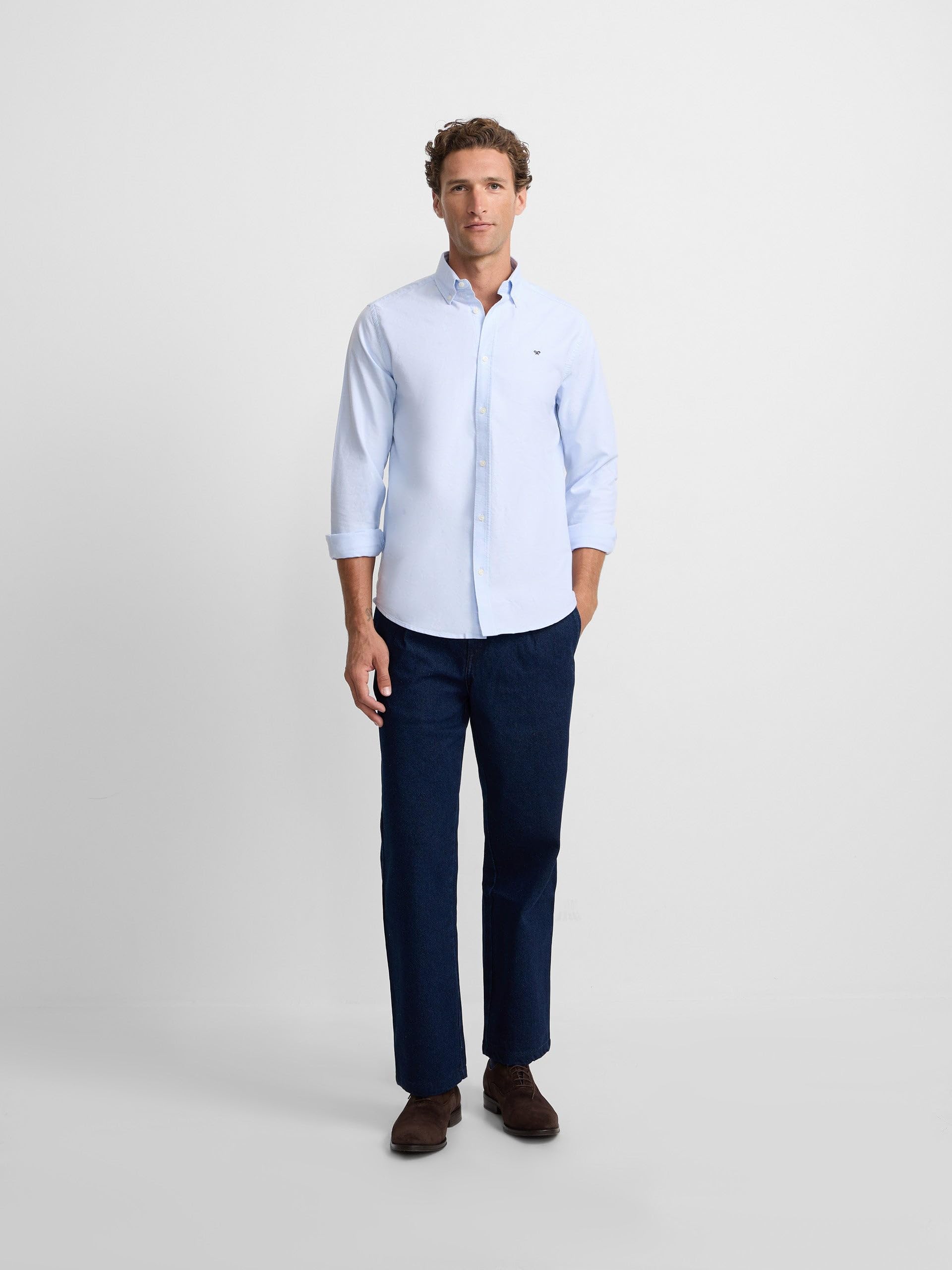 SILBON Camisa Sport Oxford Regular Fit para Hombre