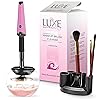 Luxe Electric Makeup Brush Cleaner, Pink, USB Charging Station, 3 Adjustable Speeds, Cleaner to Instantly Wash and Dry Your Makeup Brushes