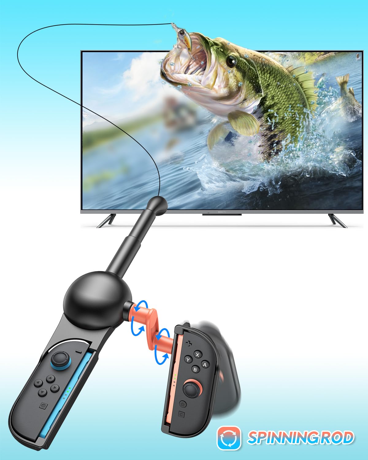 Canne à pêche pour Nintendo Switch 2, accessoires de jeu de pêche pour Switch 2/Switch 1/OLED/Joy Con Bass Pro Shops-the Strike Championship et Legendary Fishing-Standard