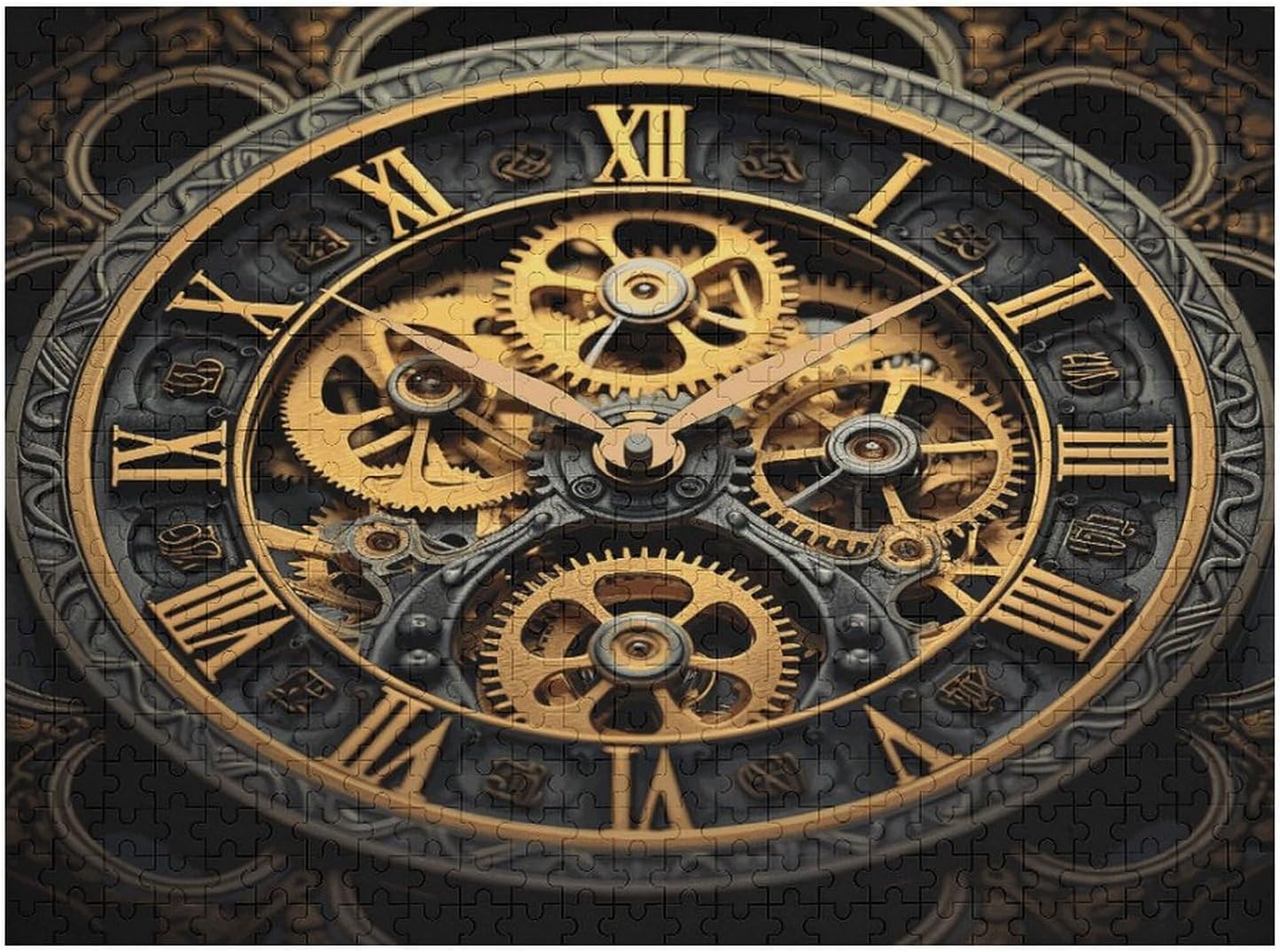 Wooden Puzzle for Adults, Suitable for Home Use, Clock Gear Printed, Perfect Match