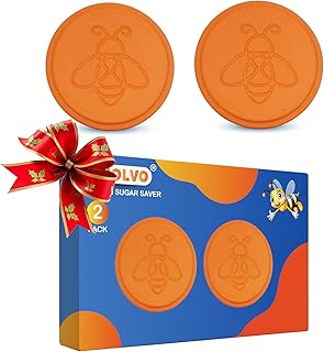 Terracotta Brown Sugar Saver- Brown Sugar Keeper Disc to Maintain Food Moisture in Storage Container, Terra Cotta Bear Softener Alternative - 2Pack