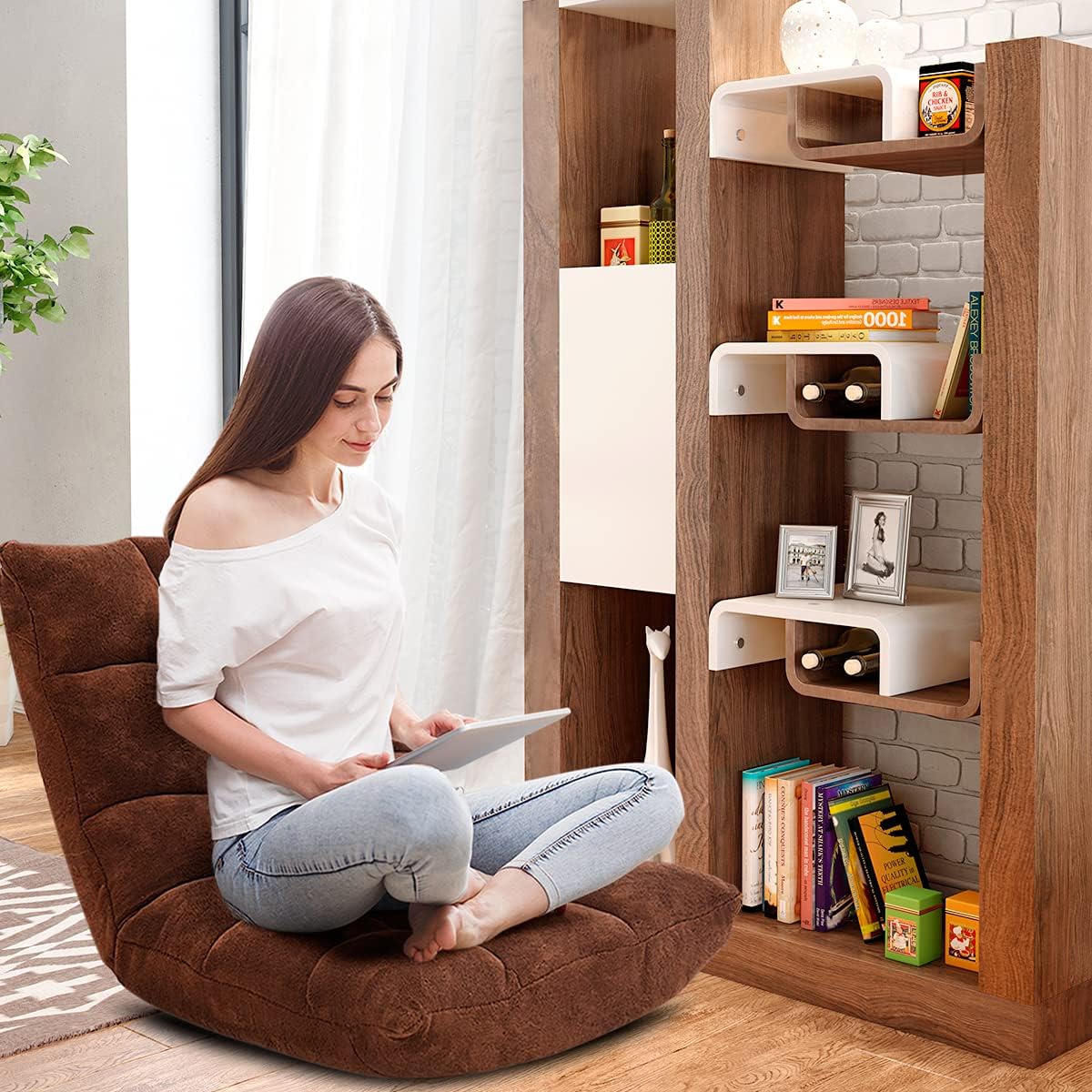 Buy Giantex Floor Chairs for Adults Floor Gaming Chair with Back