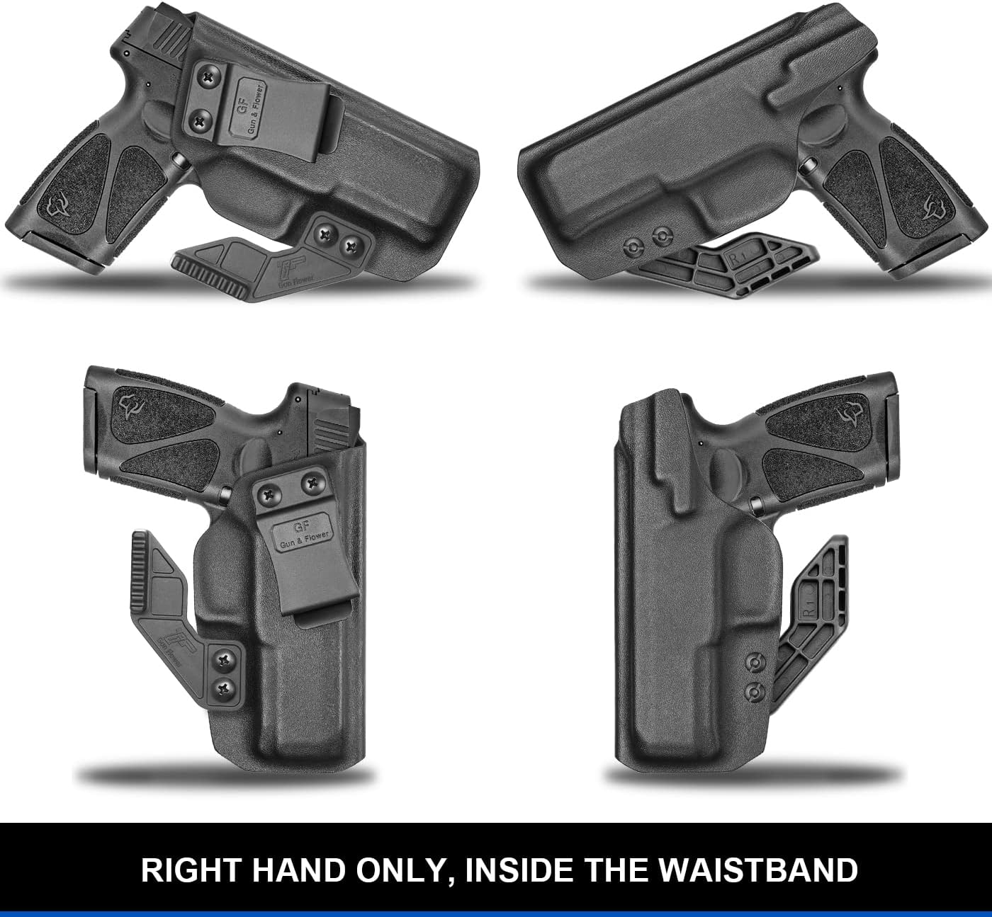 Taurus G3 Holster, Polymer and Kydex IWB for Concealed Carry Holster for G3 Taurus| Adj. Cant & Retention | Inside Waistband | Taurus G3 Accessories | Fiber-Reinforced Polymer & Kydex Available