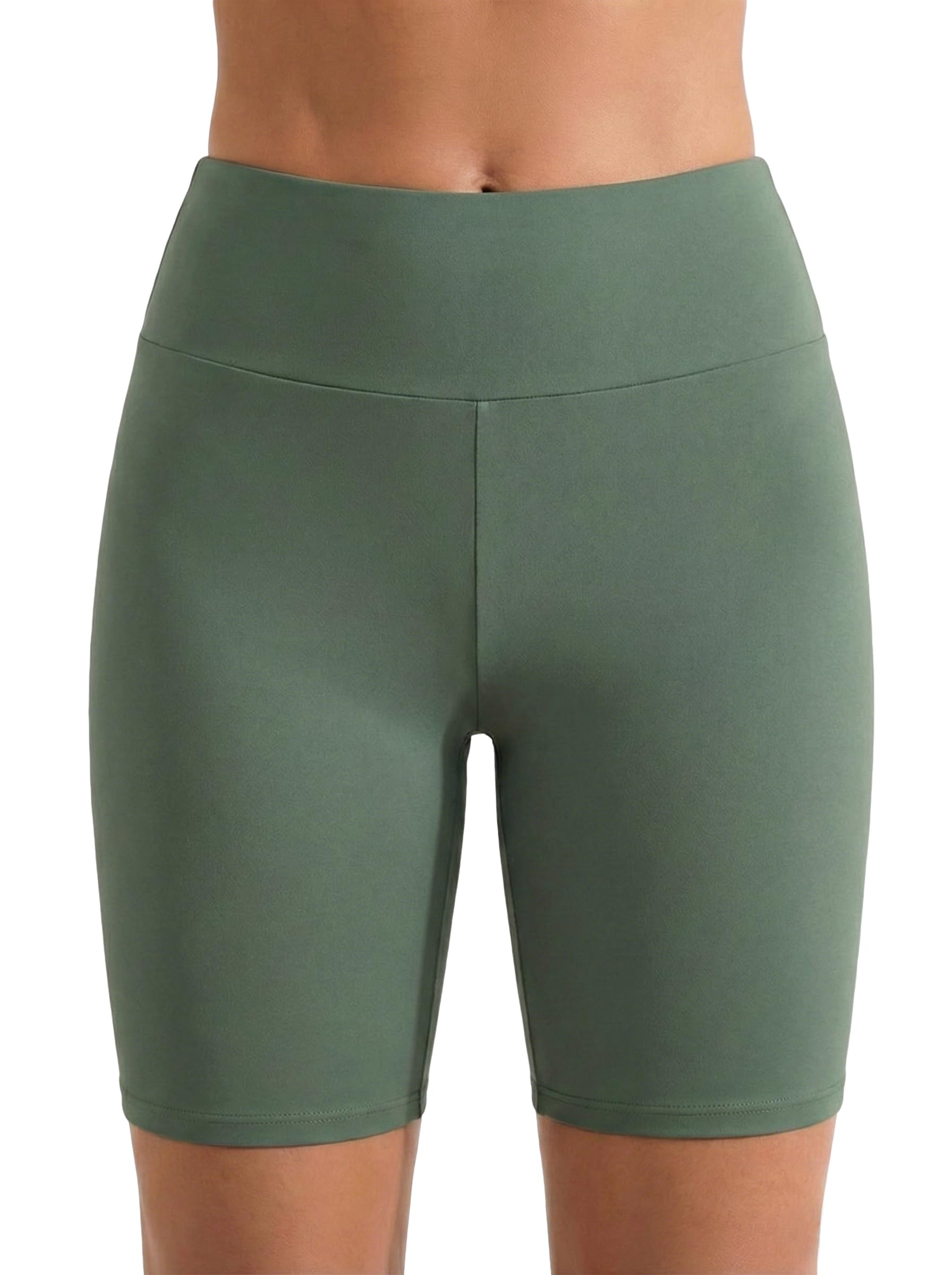 Women's Swim Shorts UPF50+ Sport Board Shorts Plus Size Tankini Swimsuit Bottom, T Army Green(drawsting), 10-image-15