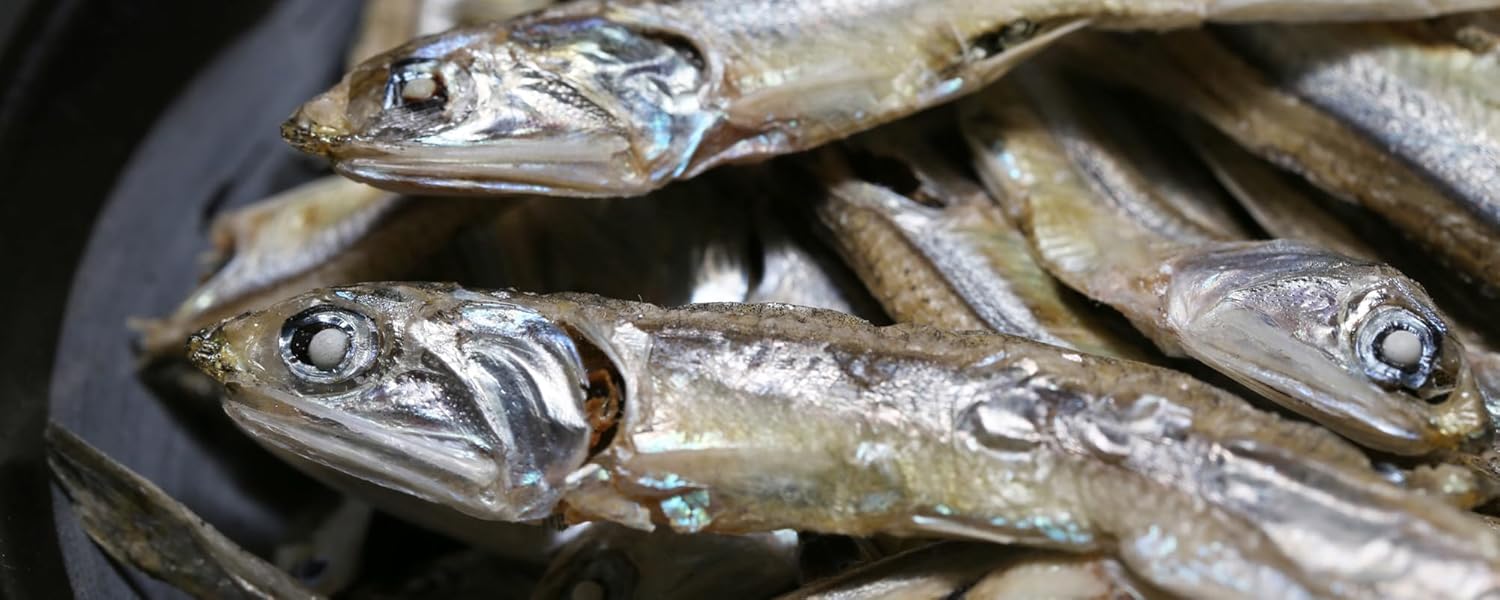 Niboshi Japanese Dried Anchovies 2.11oz(60g) Dried Small Sardine For Snack Salt Additive-free