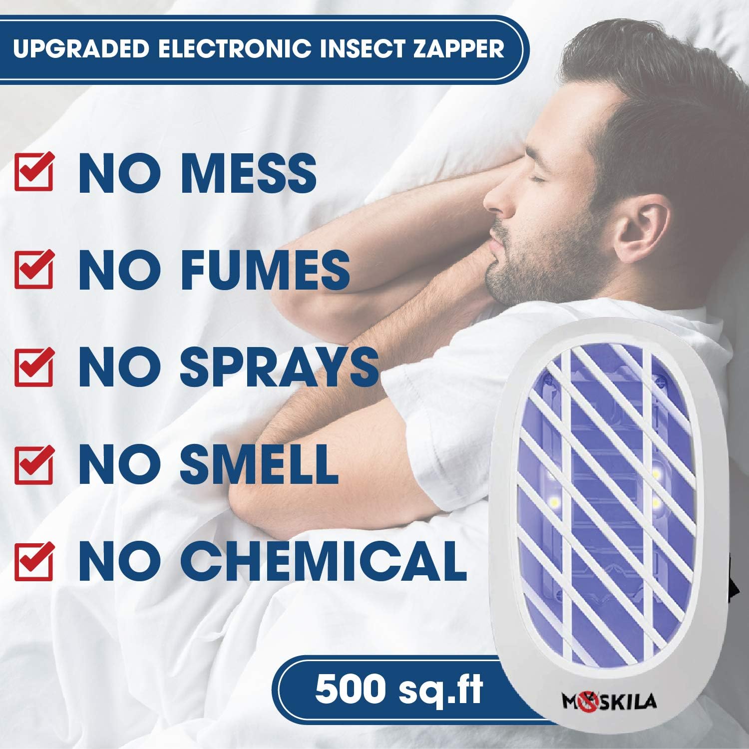 2 Packs Bug Zapper - Inside Mosquito Trap - Mosquito Killer - Indoor Bug Zapper for Home - Fly Trap Indoor - Mosquito Trap - Fruit Fly Killer - Indoor Bug Zapper - Insect Traps Indoor - Bug Light
