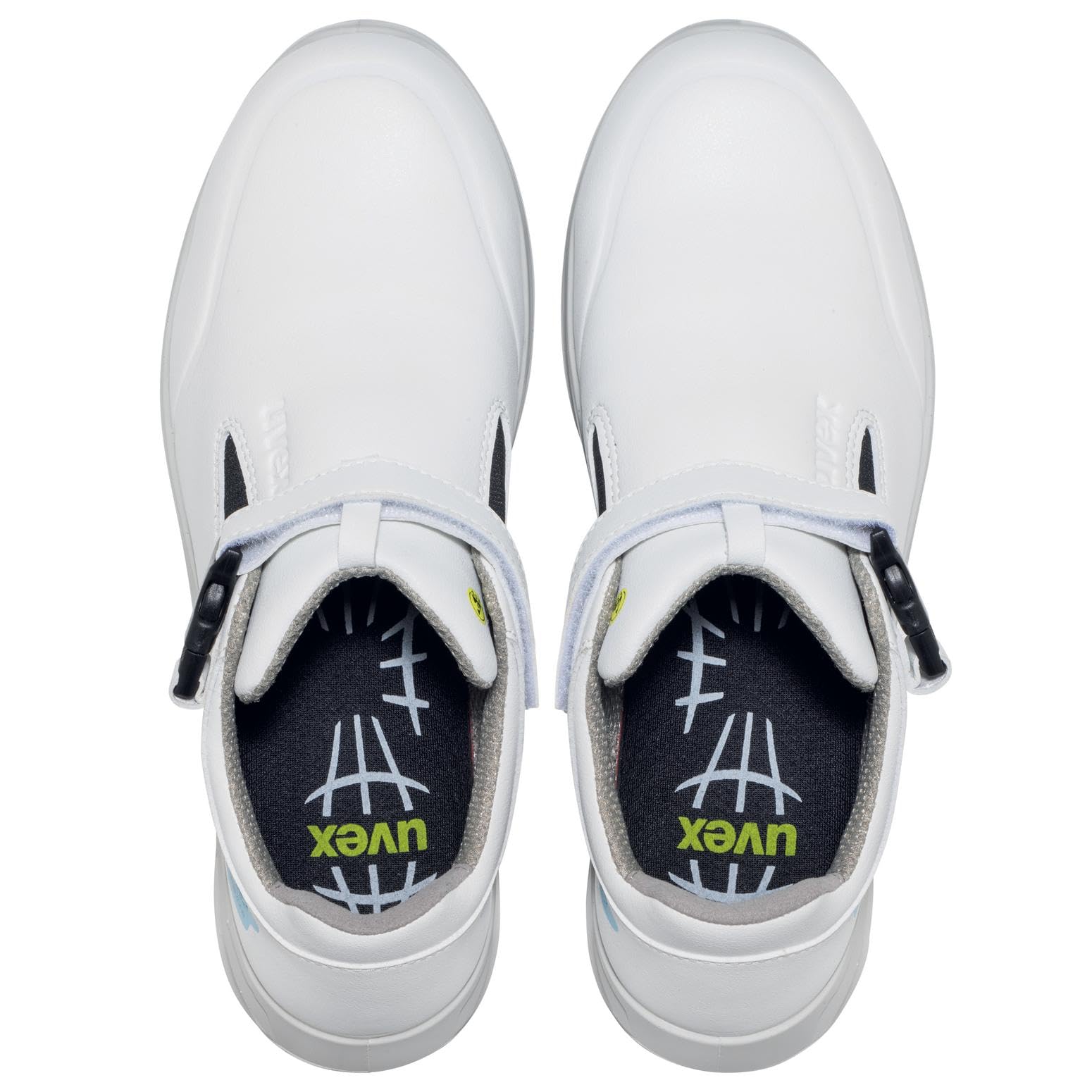 Uvex 1 Sport White półbuty S1 FO SR – buty ochronne do lekkich obszarów – oddychające, lekkie i elastyczne, biały, 42 EU