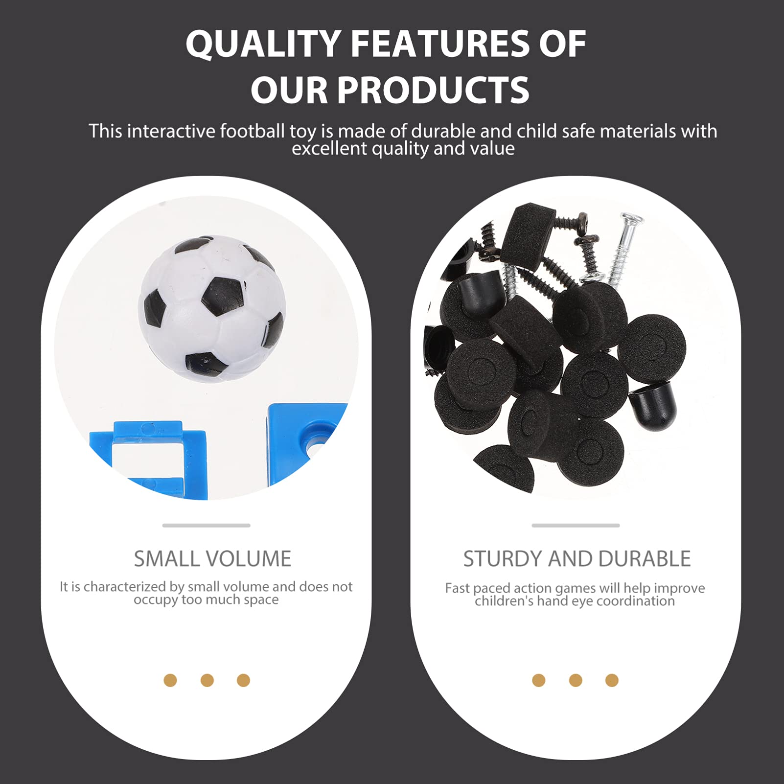 Yardwe Gioco Giocattolo Interattivo Genitore-figlio di Calcio Creativo da Tavolo Verde in Plastica e Acciaio, Miglioramento Coordinazione Mano-occhio per Festa Scuola Decor
