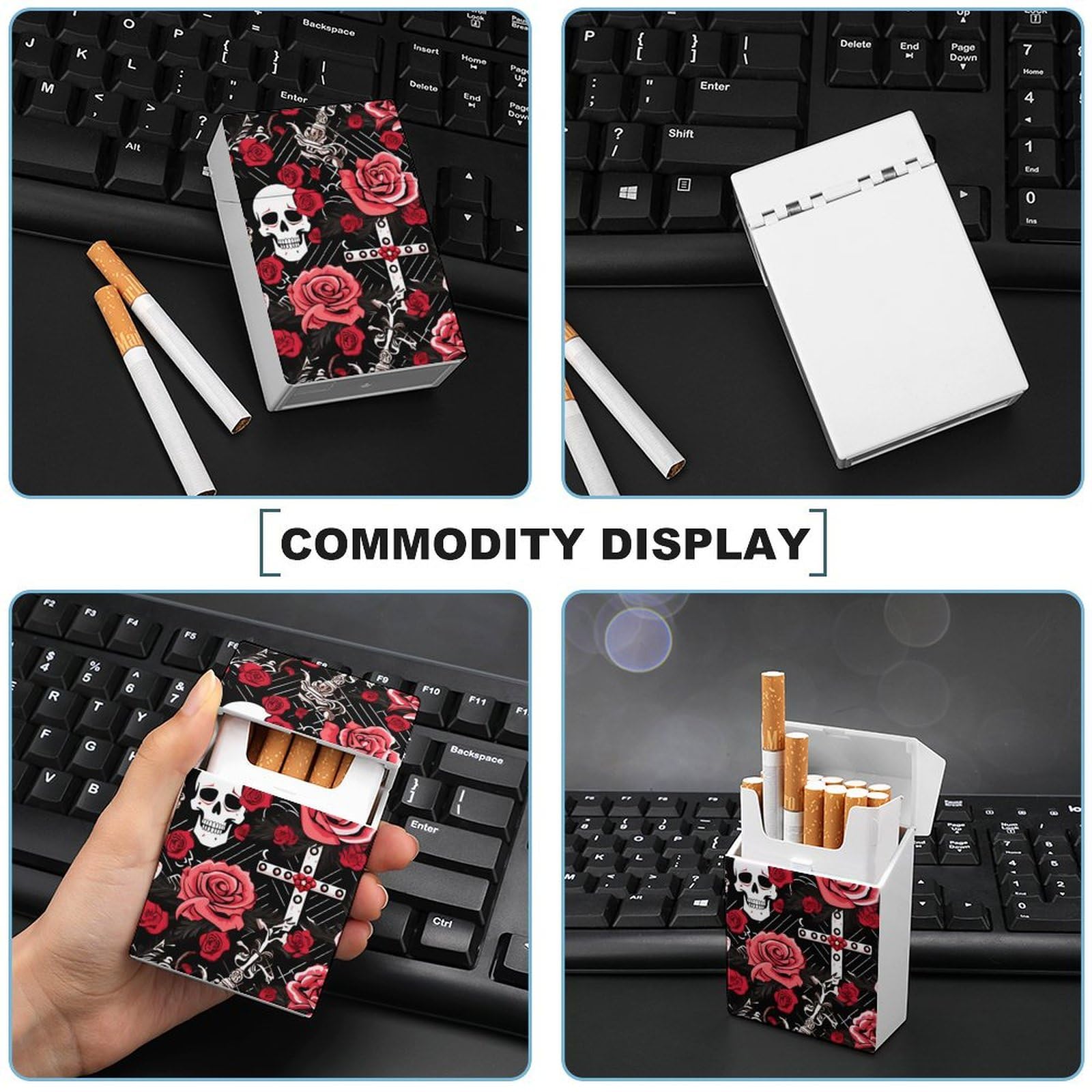 gothic cigarette case Amazon.com: Goth Gothic Skull Roses Cigarette Case Box Flip Open Waterproof Cigarette  Holder Box for Men and Women : טיפוח הבריאות והבית
