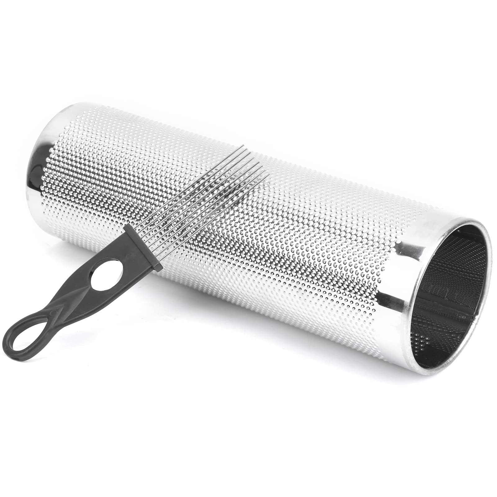 Aluminum Guiro Shaker with Scraper 4x12in, Music Teaching Aids Orff Percussion Instrument, for Educational & Musical Use