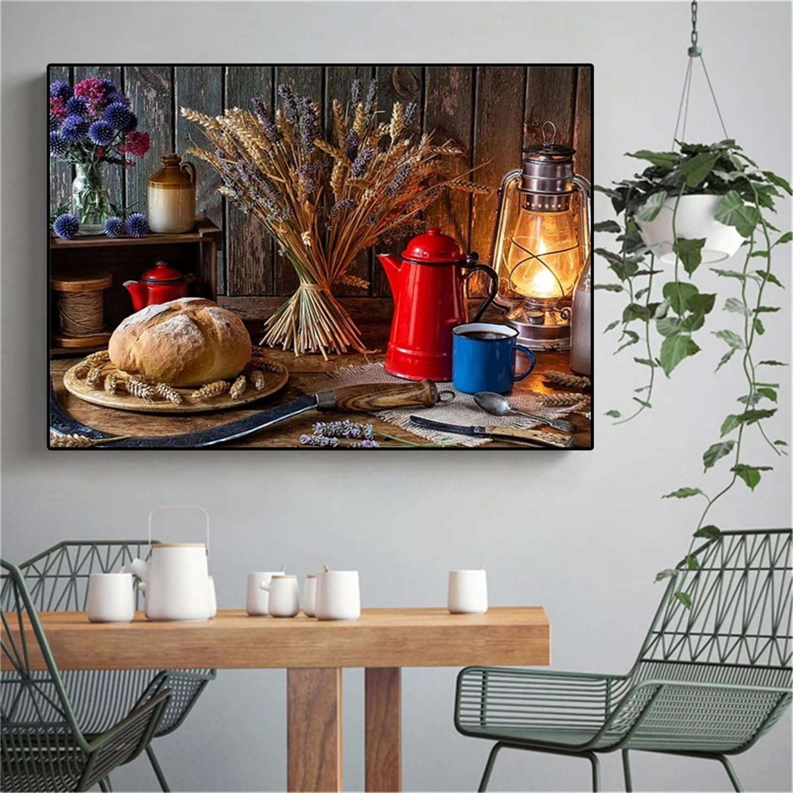 Yoonqun Framed Paint By Numbers For Adults,Diy Kitchen Food Paint By Numbers Kits,With Paintbrushes Acrylic Canvas Oil Painting Arts Crafts For Home Wall Decor - ,16X20 Inch