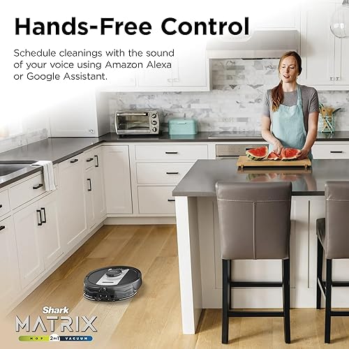 Miniatura 9 de Shark RV2400WD IQ - Robot aspirador y trapeador 2 en 1 con limpieza matriz y trapeador sónico, perfecto para pelo de mascotas, alfombras, suelos